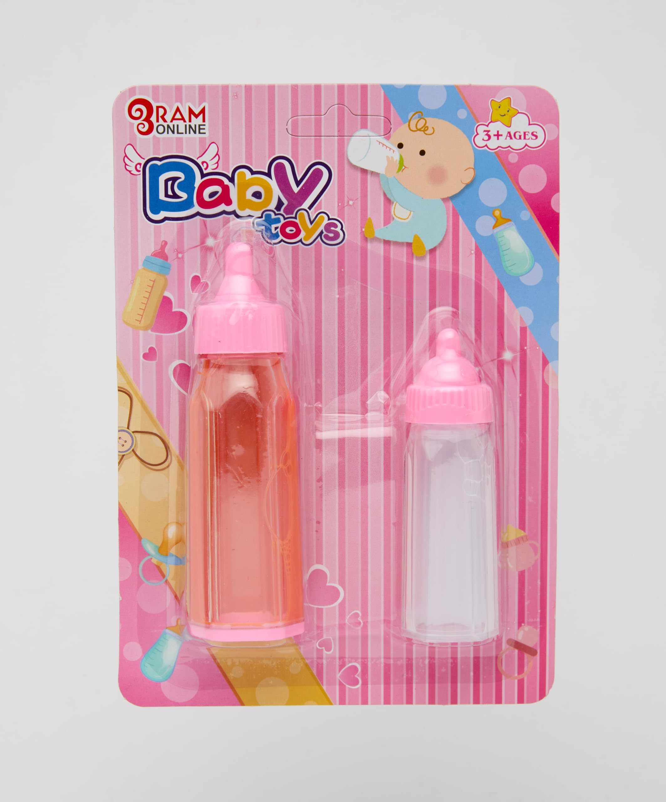 RAM ONLINE Magic Feeding Bottles - 2 Piece Assortment, Clear Plastic