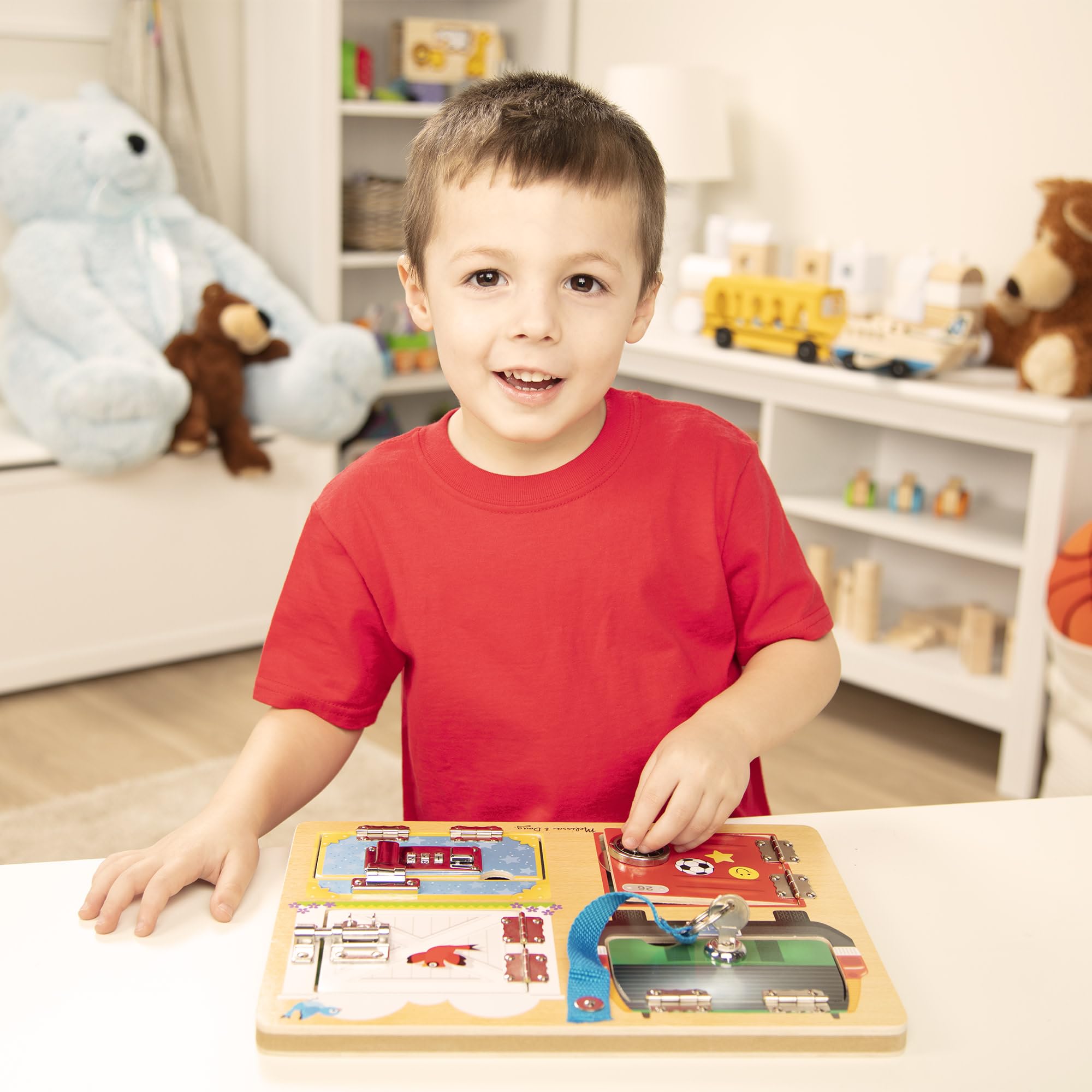 Melissa & Doug Locks & Latches Board - Educational Wooden Toy for Ages 3+ 10