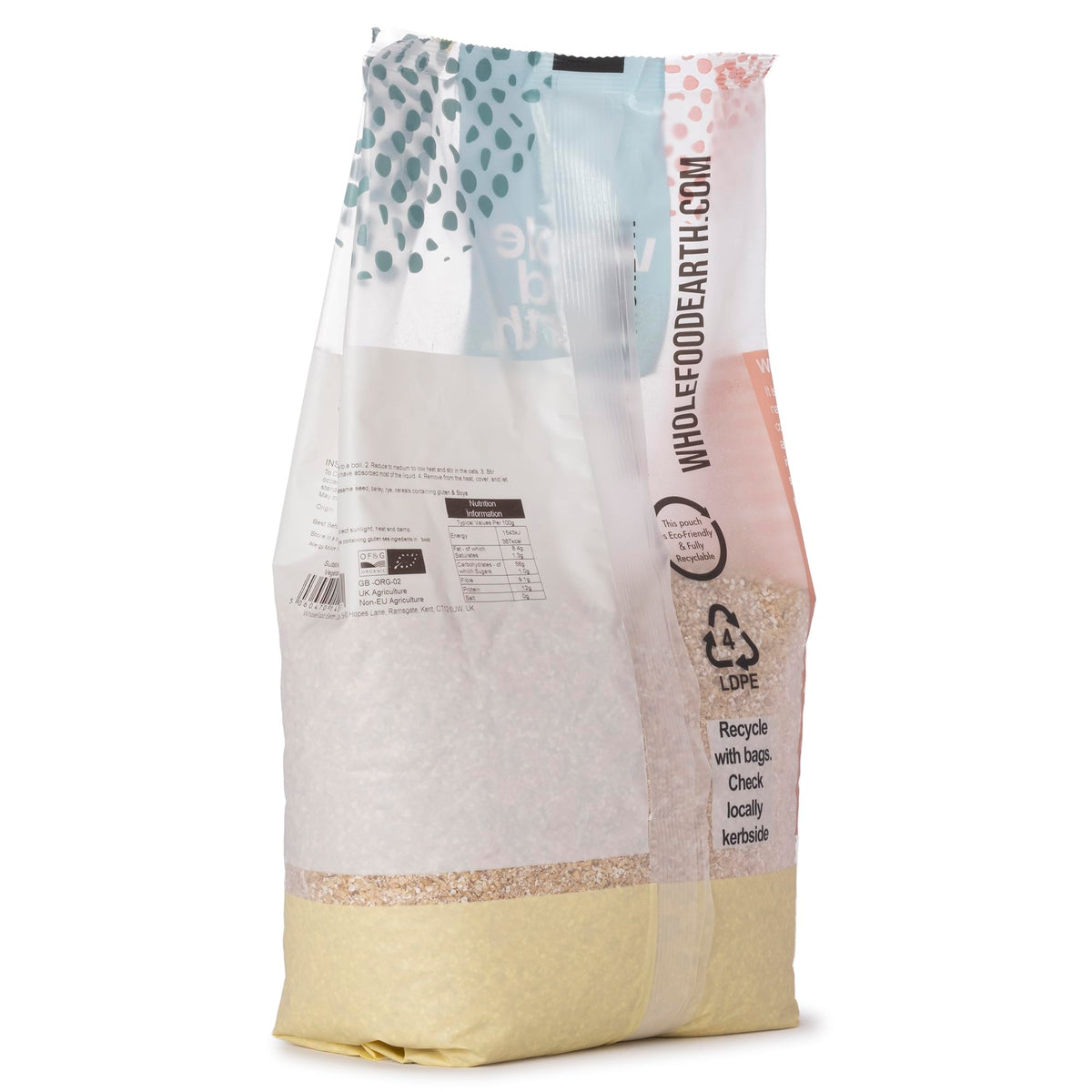 Wholefood Earth Organic Pinhead Oatmeal - 2 kg