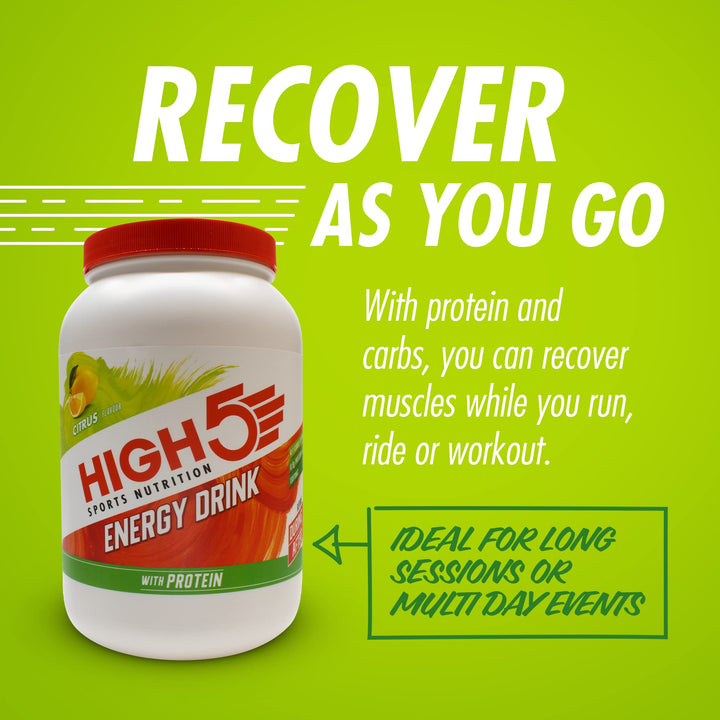 HIGH5 - Energy Drink With Protein Blend of Carbohydrates, Protein & Electrolytes (Citrus, 1.6kg)