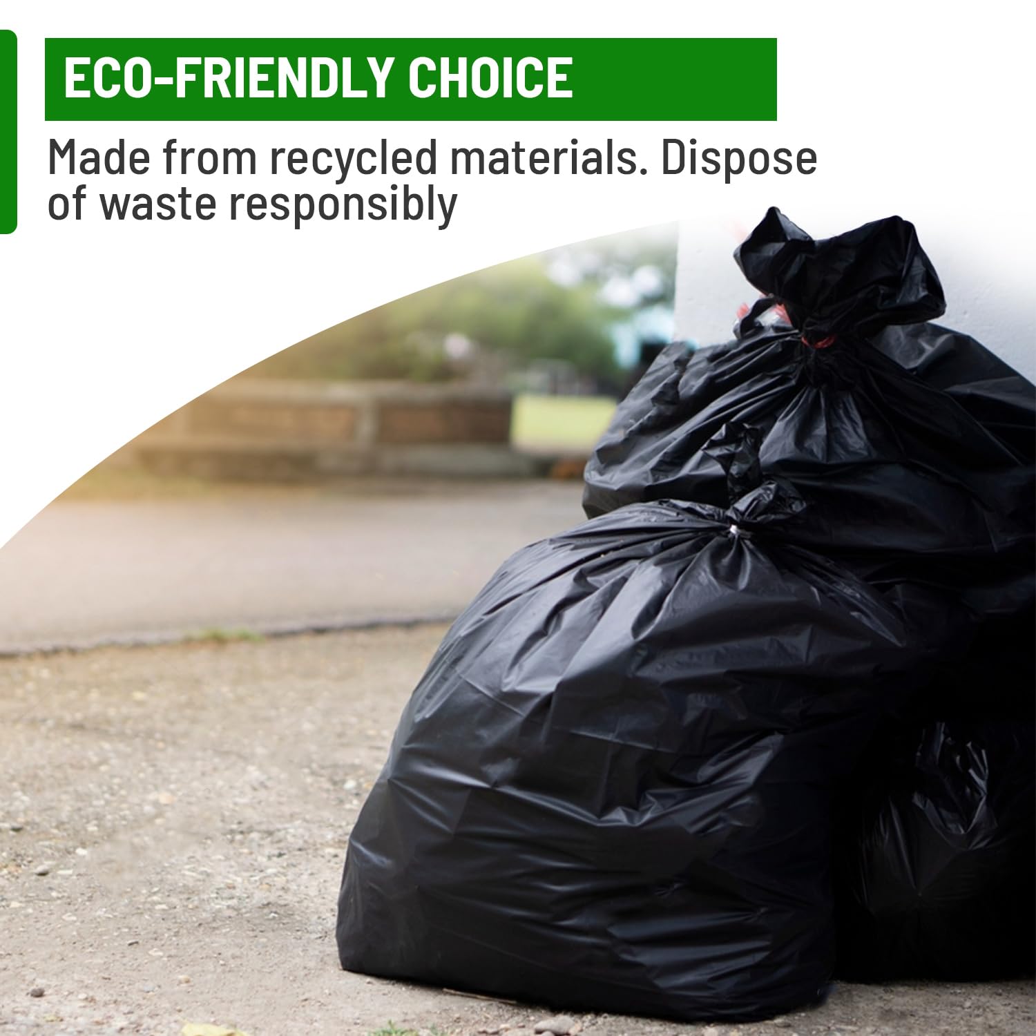 delka Heavy Duty Bin Bags - 75L Capacity, 50 Count, Black Plastic Liners 5
