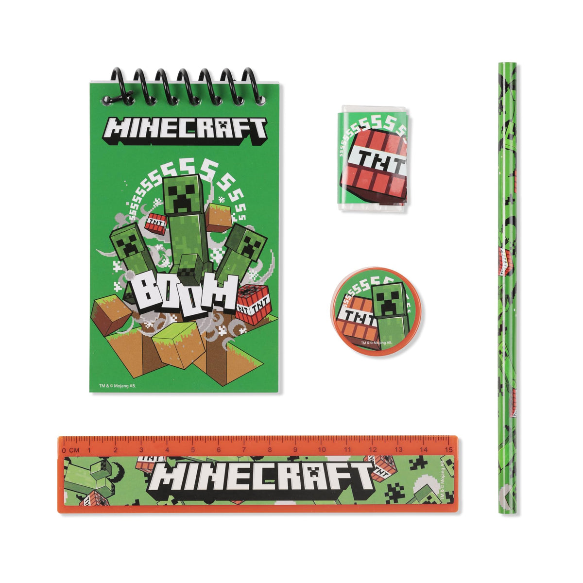 Disney Minecraft 5-Piece Stationery Set - Green