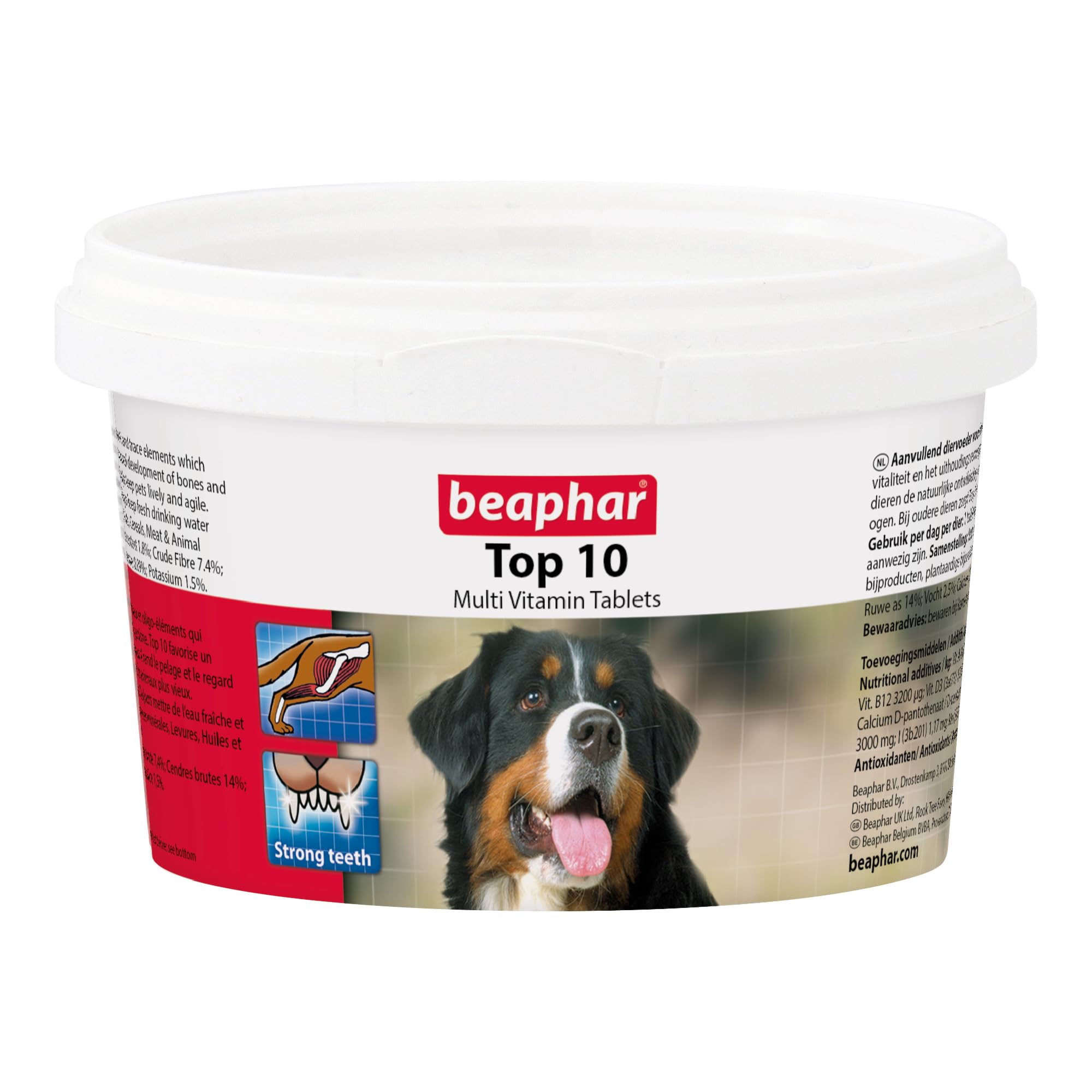 Beaphar Top 10 Multi-Vitamin Tablets for Dogs - 180 Tabs | Immune & Coat Support