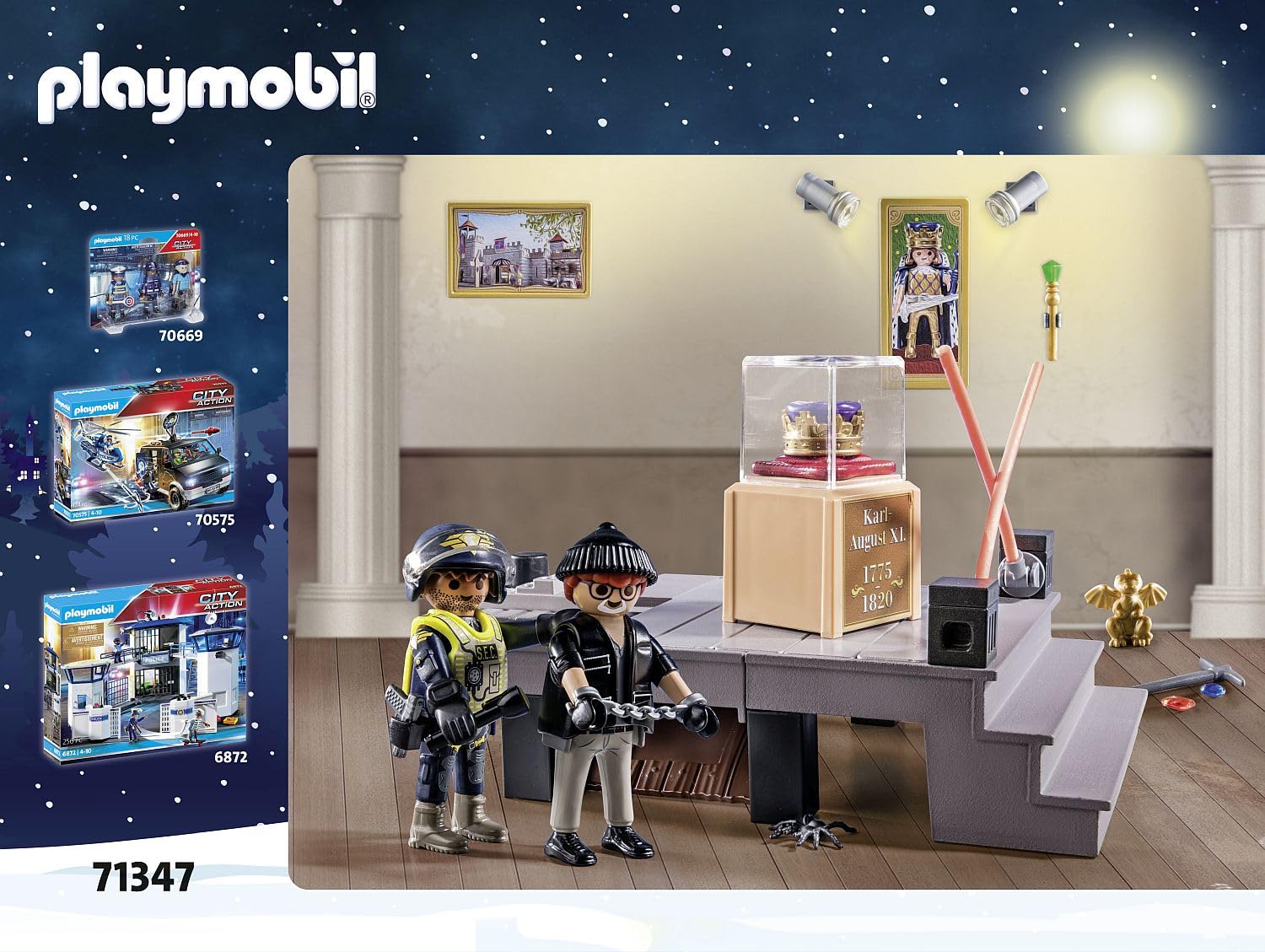 PLAYMOBIL 71347 Advent Calendar - Police Museum Theft, 24-Day Christmas Countdown Toy for Kids Ages 4+ 9