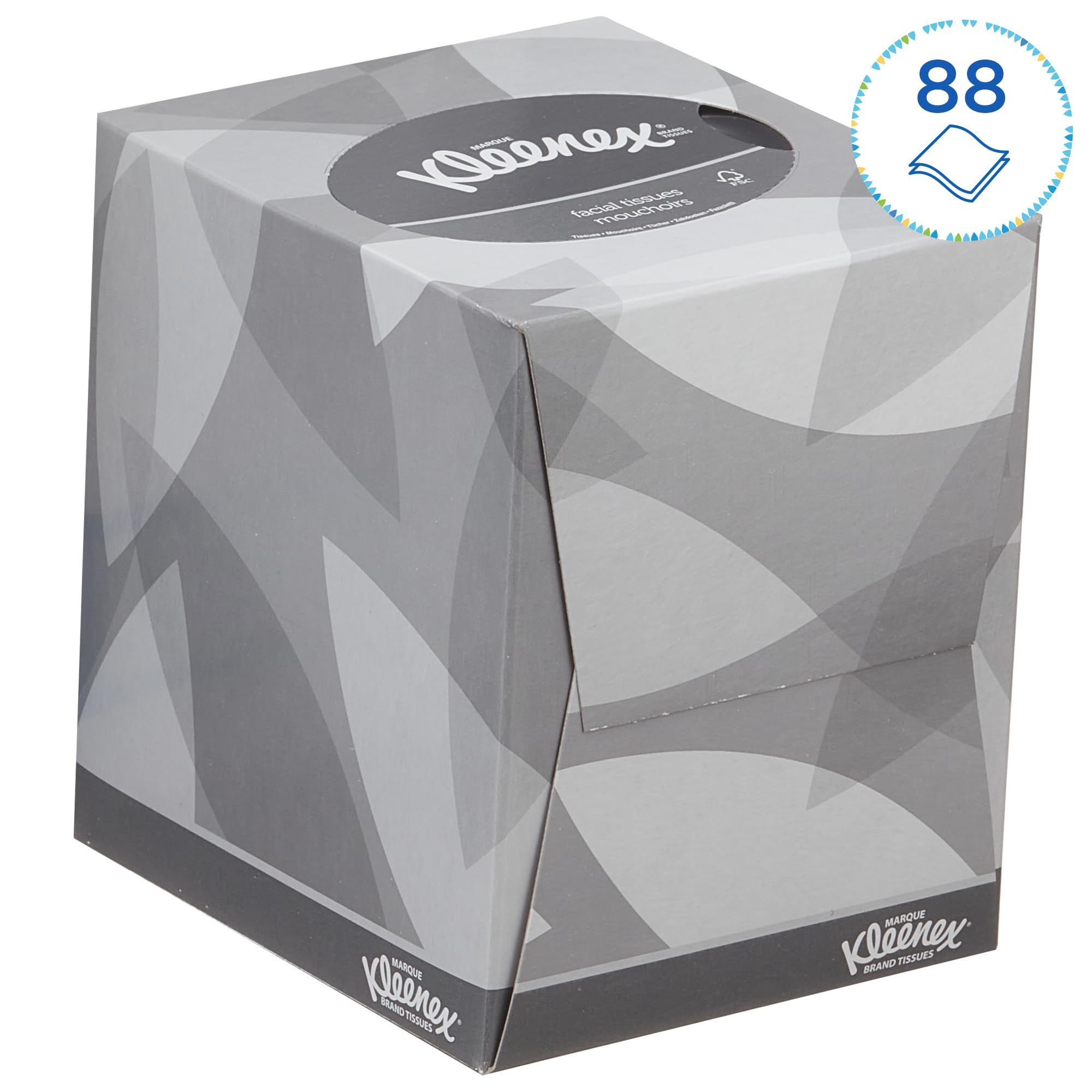 Kleenex Facial Tissue Box - 2-Ply White, Fragrance-Free | 12 Boxes x 88 Sheets (1,056 Total) 3