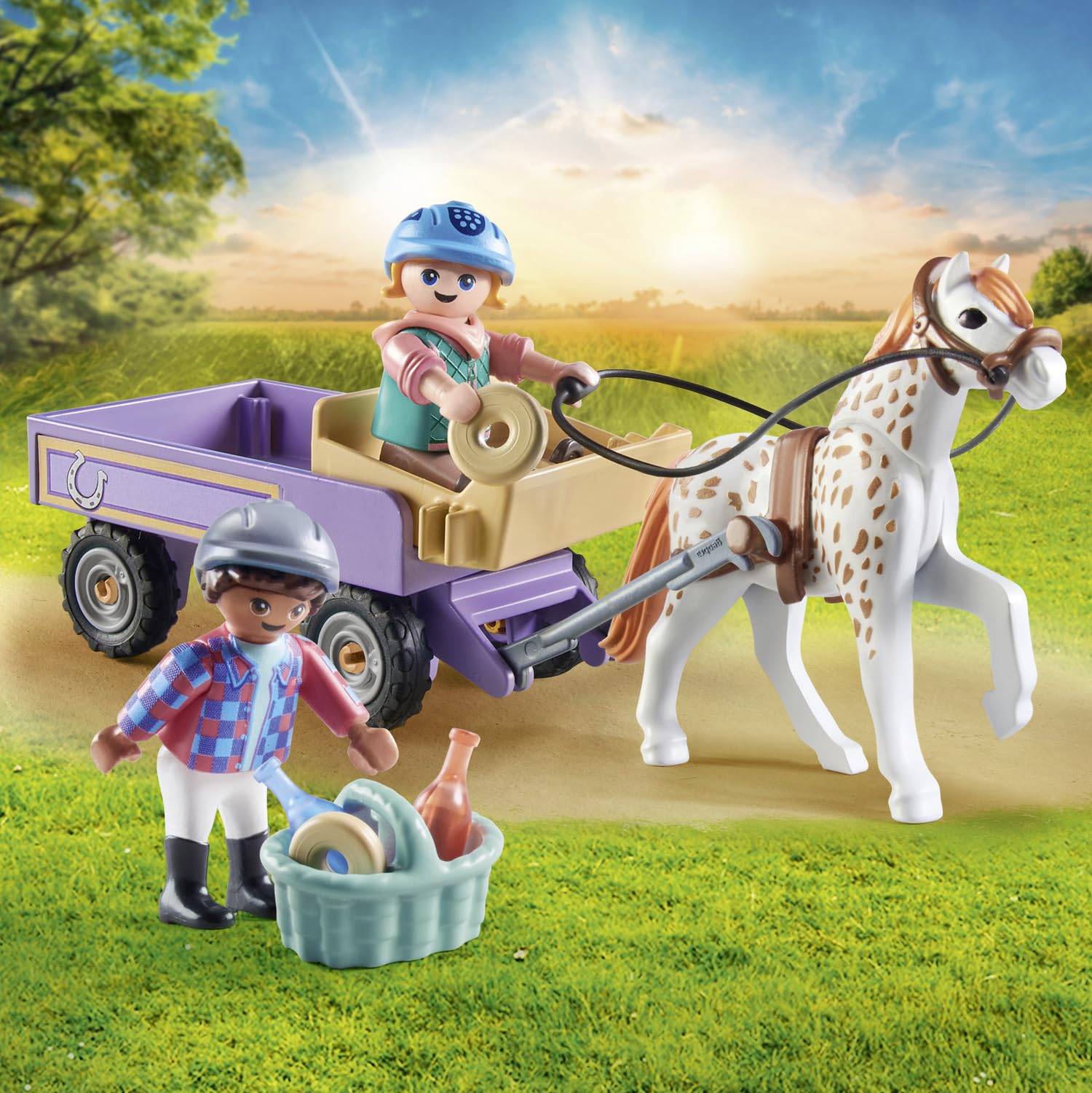 Playmobil 71496 Horses of Waterfall: Pony Carriage Playset for Kids 4+ 9