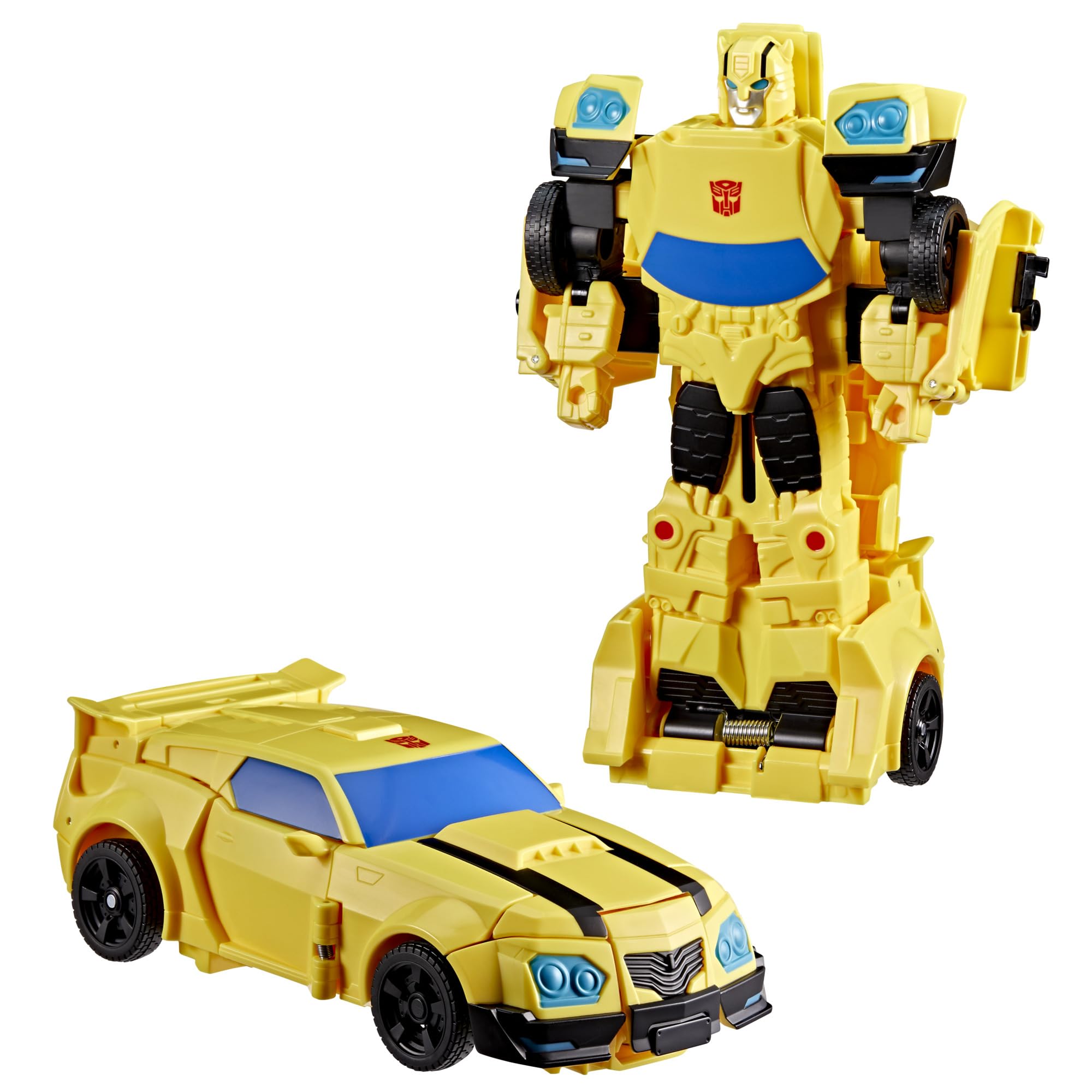 Transformers Bumblebee Smash Changers Action Figure | 8-Inch Robot | Yellow Plastic 5