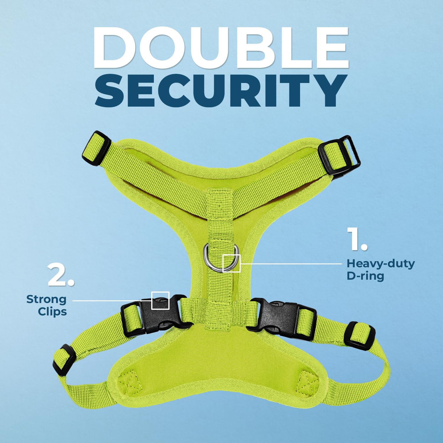 Best Pet Supplies Voyager Step-in Lock Pet Harness - All Weather Mesh, Adjustable, Lime Green, L