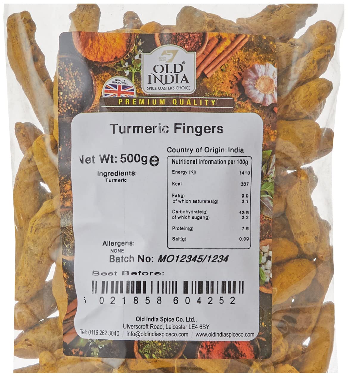 Old India Turmeric Fingers Whole Spice | 500g Natural Stick Form 2