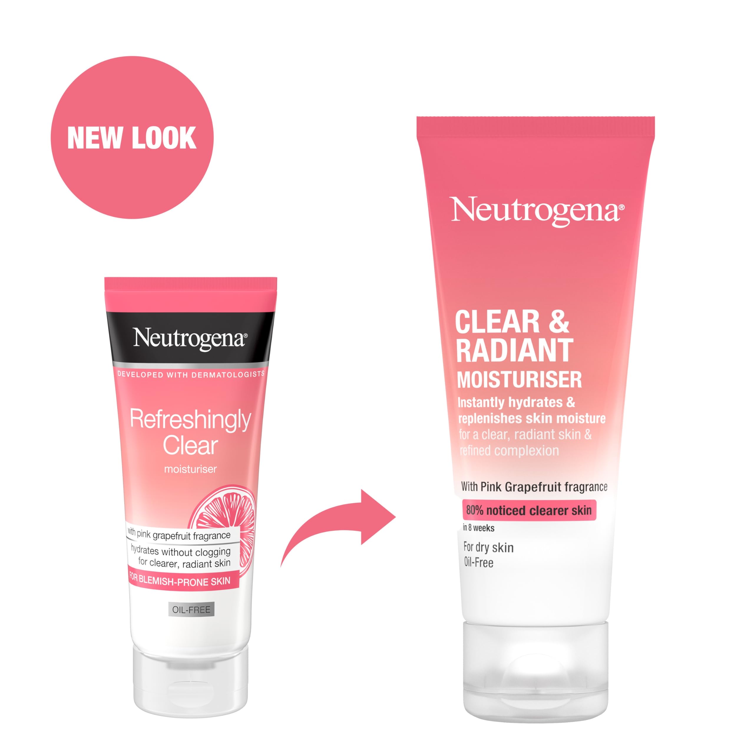 Neutrogena Refreshingly Clear Oil-Free Moisturiser - 24hr Hydration | 50ml | For Dry & Blemish-Prone Skin 2