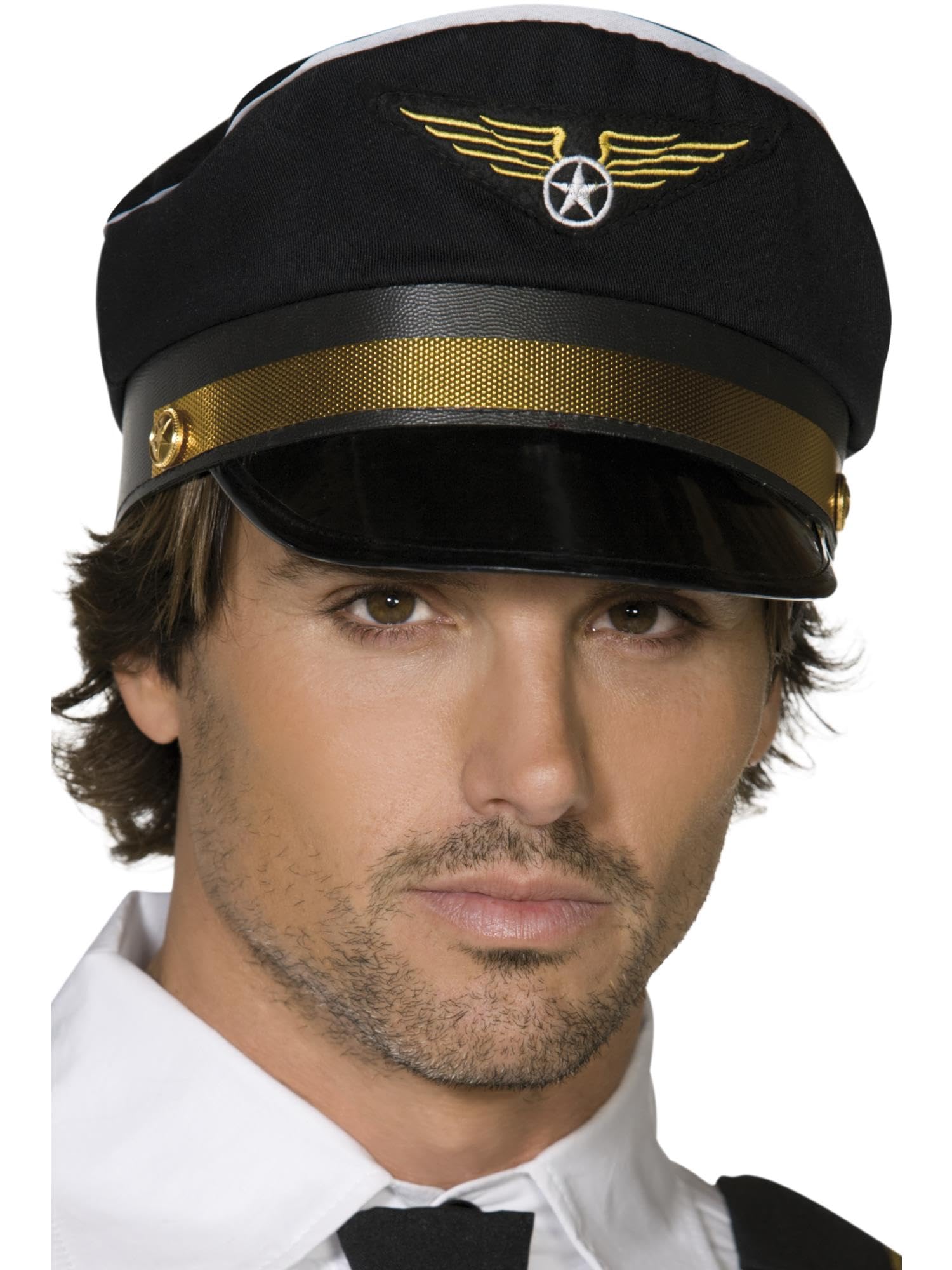 Smiffys Pilot Cap - Black | One Size | Plastic 1