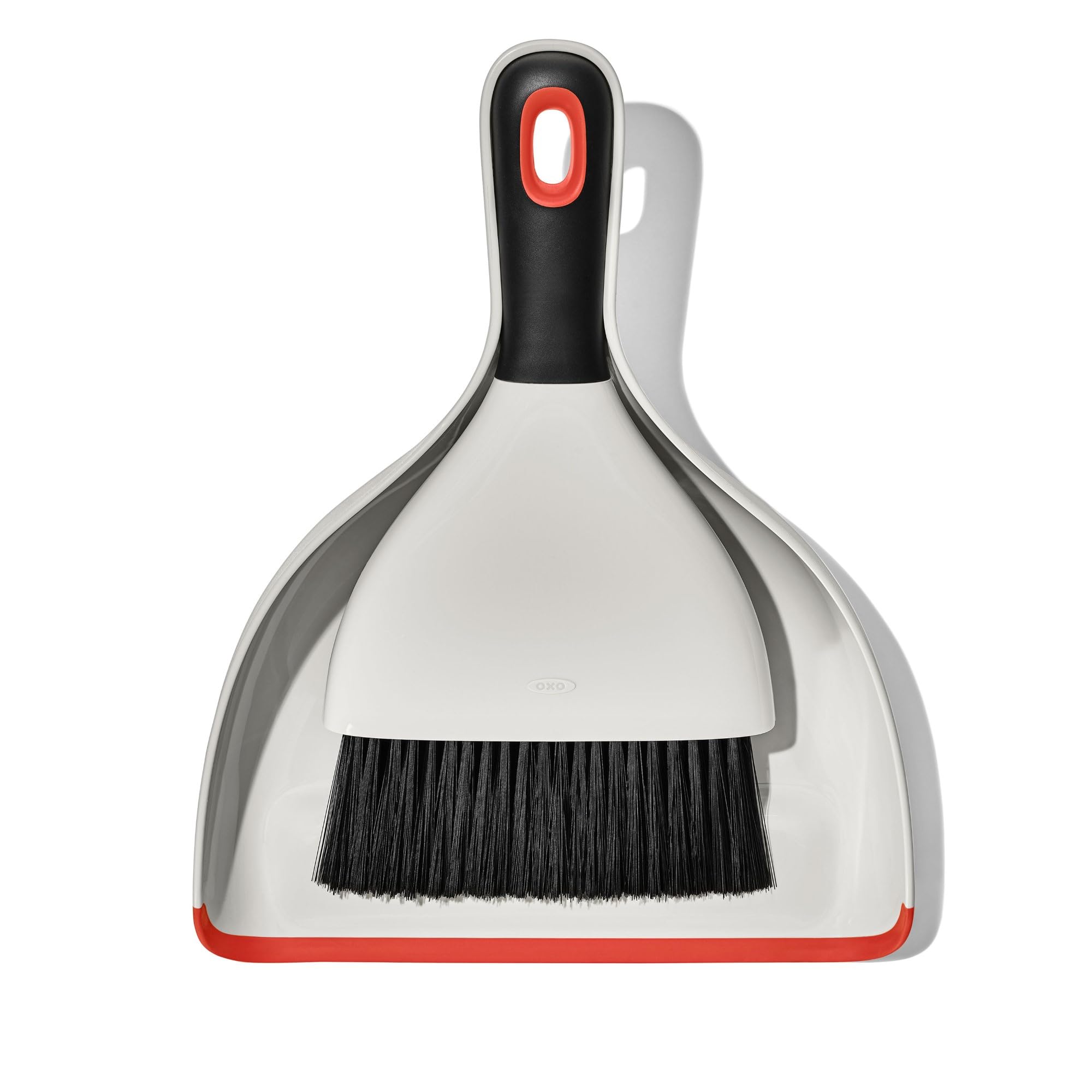 OXO Good Grips Dustpan & Brush Set - Whisk-Broom Shape | Soft Lip | Snap Storage 4