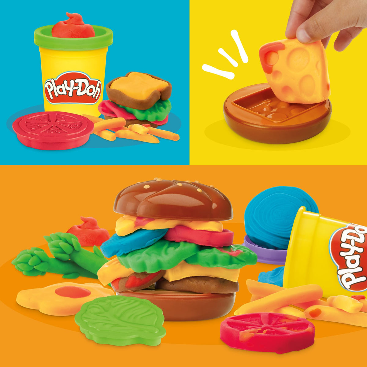 Play-Doh Grill Fun Playset - Ages 3+ | 6 Cans Compound | Includes Grill Press & Tools