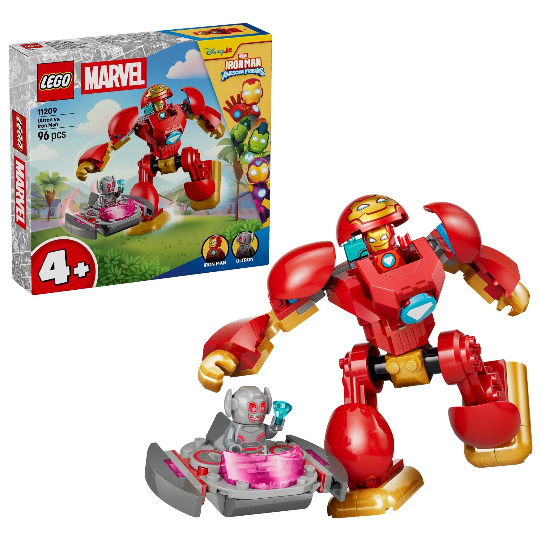 LEGO Marvel Ultron vs. Iron Man Building Set | Ages 4+ | Includes 2 Minifigures & Mech