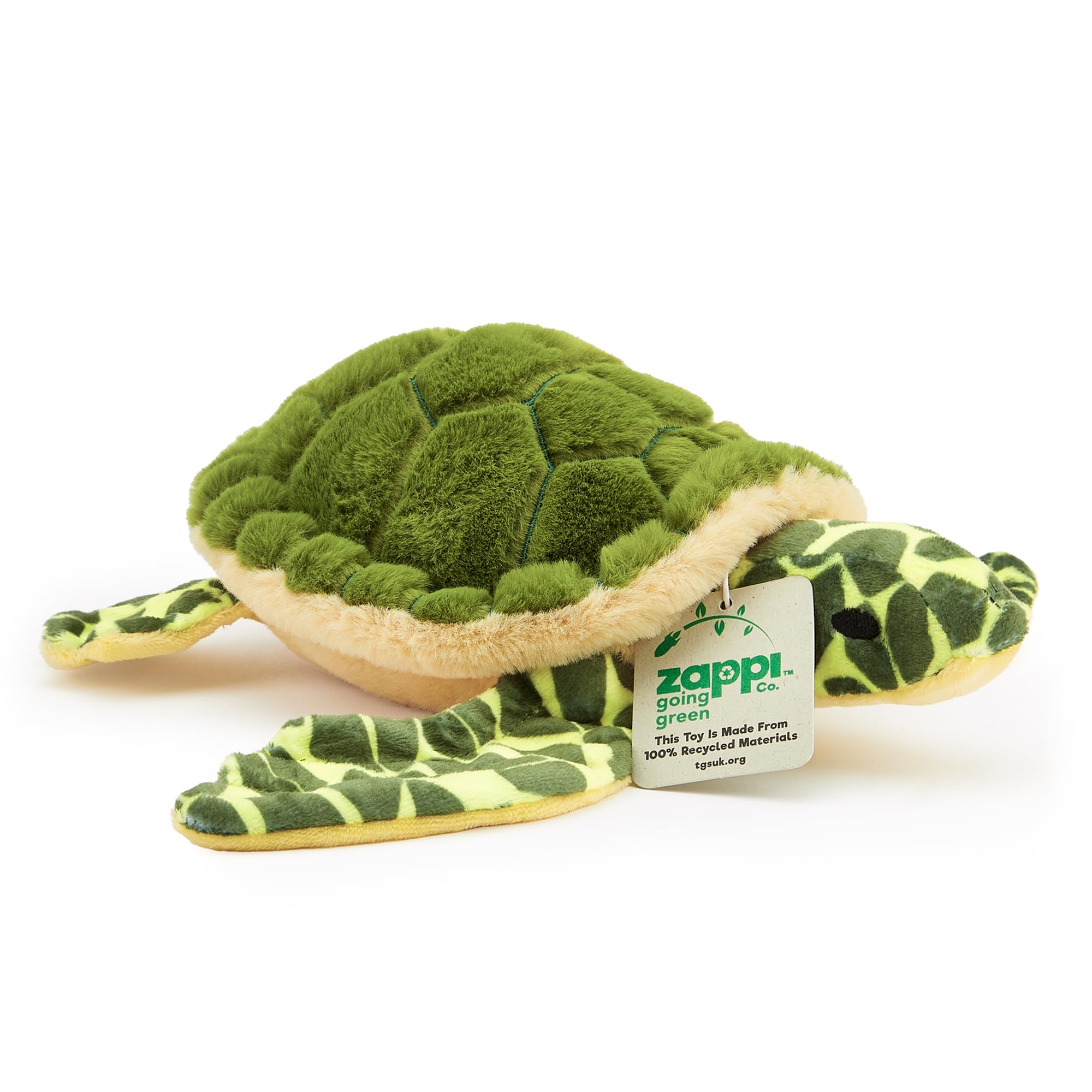 Zappi Co Thomas The Turtle Plush Toy - 34 cm Wide | 100% Recycled Fill | Washable