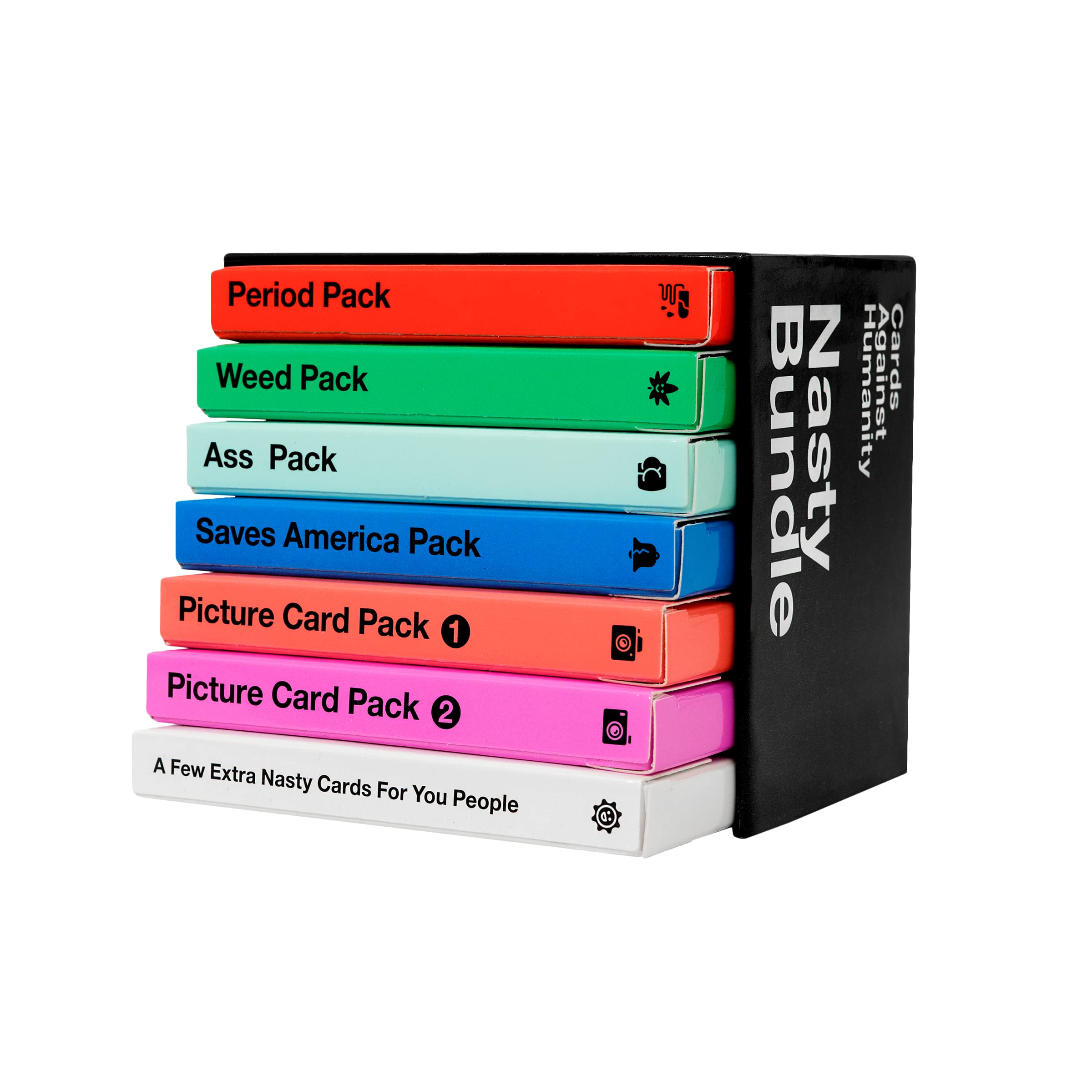 Cards Against Humanity Nasty Bundle - 6 Themed Expansion Packs + 10 New Cards | Adult Card Game