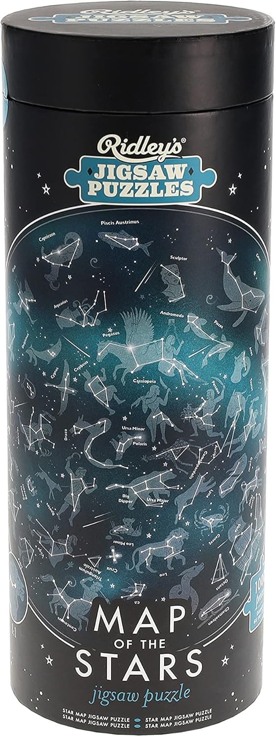 Ridley's Map of the Stars 1000-Piece Jigsaw Puzzle - Circular Astronomy Puzzle for Adults 5