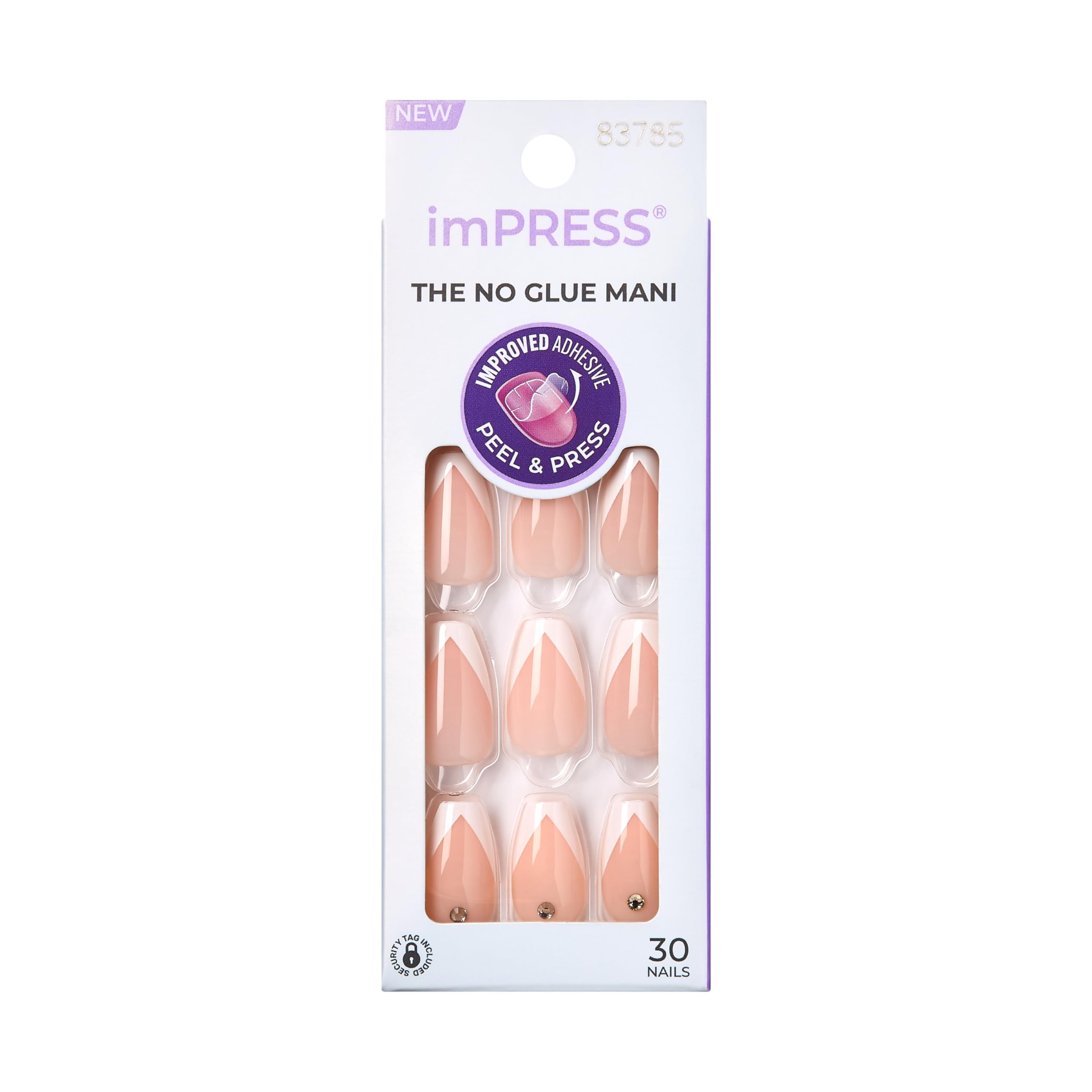 KISS imPRESS Nails - So French | Medium Coffin | Pink Gel | 33 Ct. 1