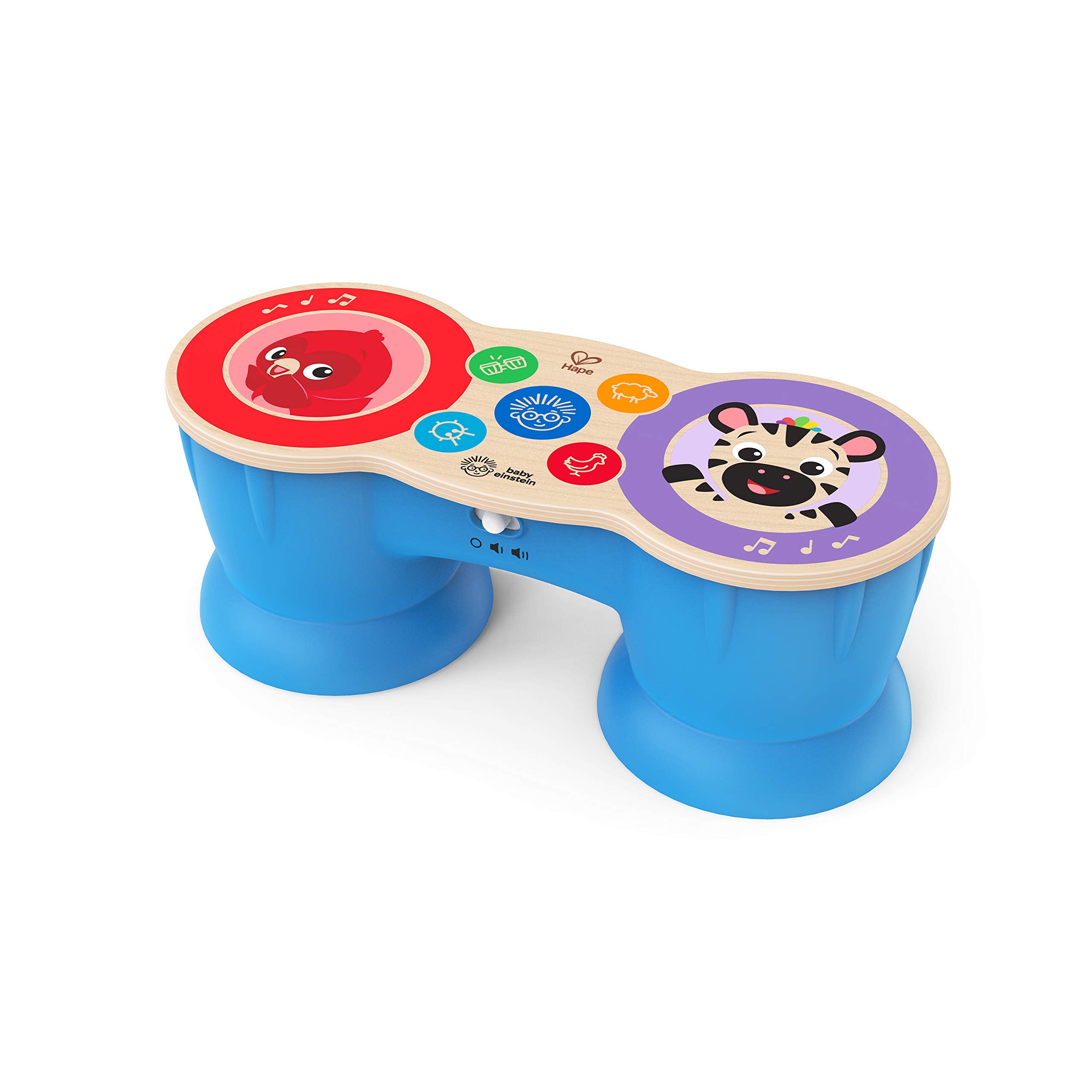 Baby Einstein Upbeat Tunes Magic Touch Drum - Wooden Musical Toy for Toddlers 6-36 Months 1