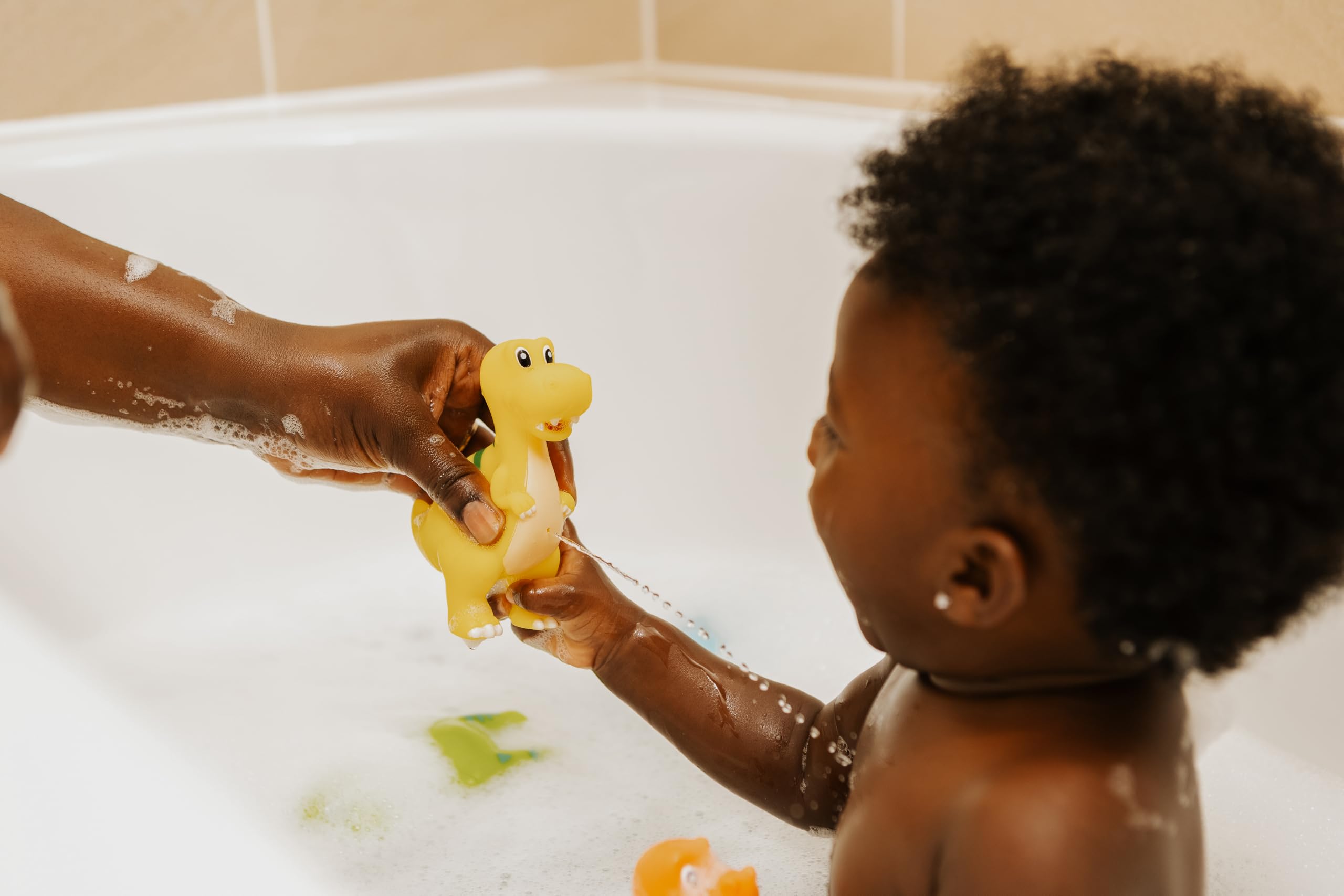 Nuby Dinosaur Bath Squirters - 4-Pack Colourful Bath Toys for Toddlers 10 Months+ 6