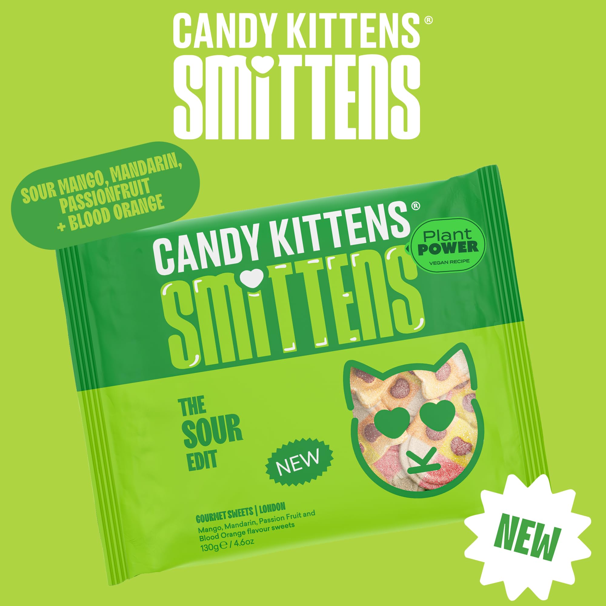 Candy Kittens The Sour Edit Tropical Vegan Sweets - 130g 2