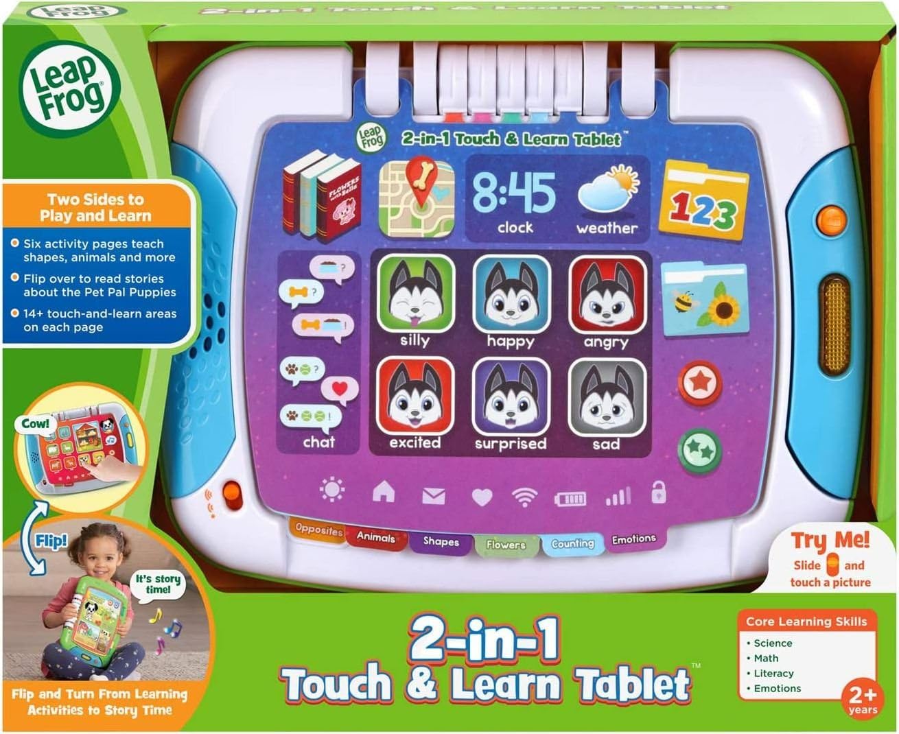 LeapFrog 2-in-1 Touch & Learn Tablet - Screen-Free Learning | Ages 2+ | Multicolor 4