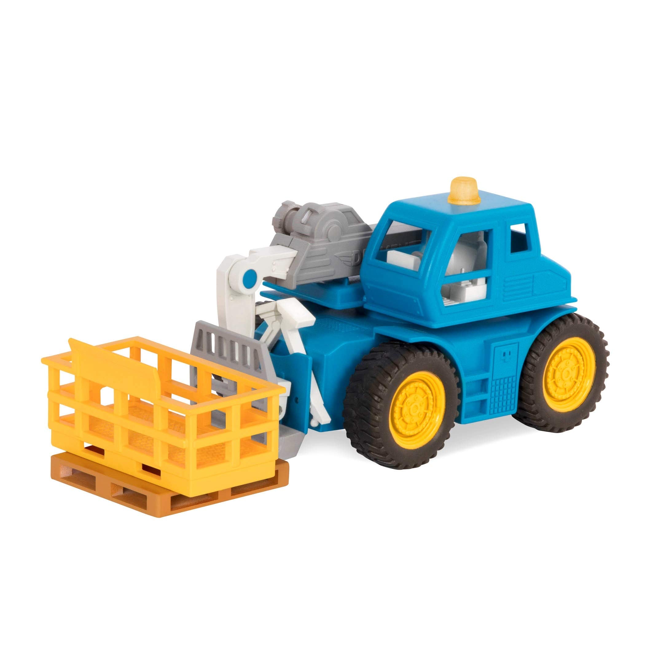 Driven by Battat Micro Telehandler - Toy Crane Truck with Extendable Arm, Lights & Sound 12