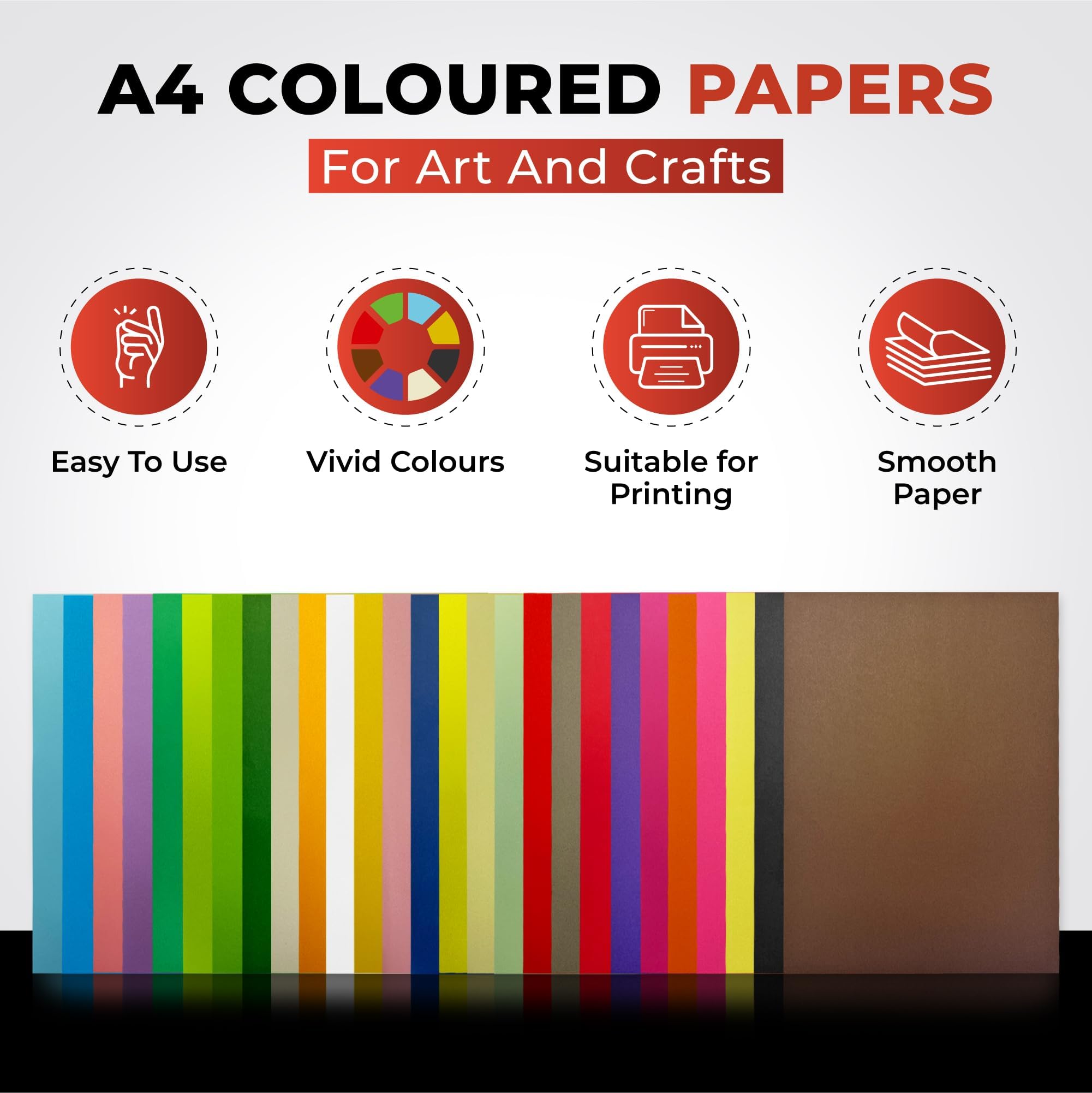 Janrax Blue A4 Coloured Paper 100 Sheets | 75gsm Weight | Ideal for Crafts & Printing 2