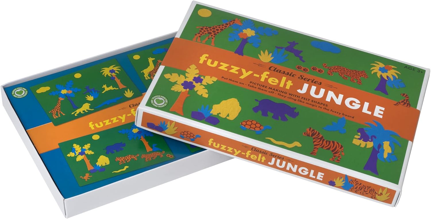 Fuzzy-Felt Classic Series - Jungle | 80-Piece Felt Playset for Ages 3+