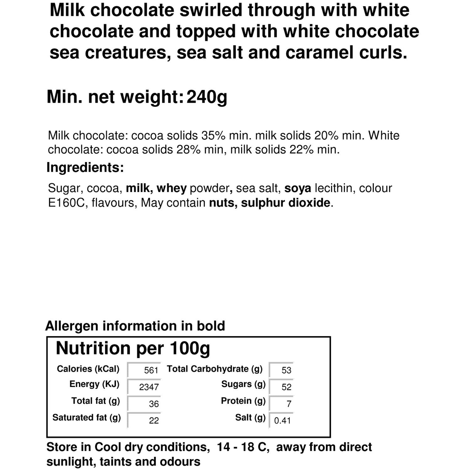 Hamiltons Milk Chocolate Sea Salt and Caramel Gourmet Chocolate Pizza, 240g 8