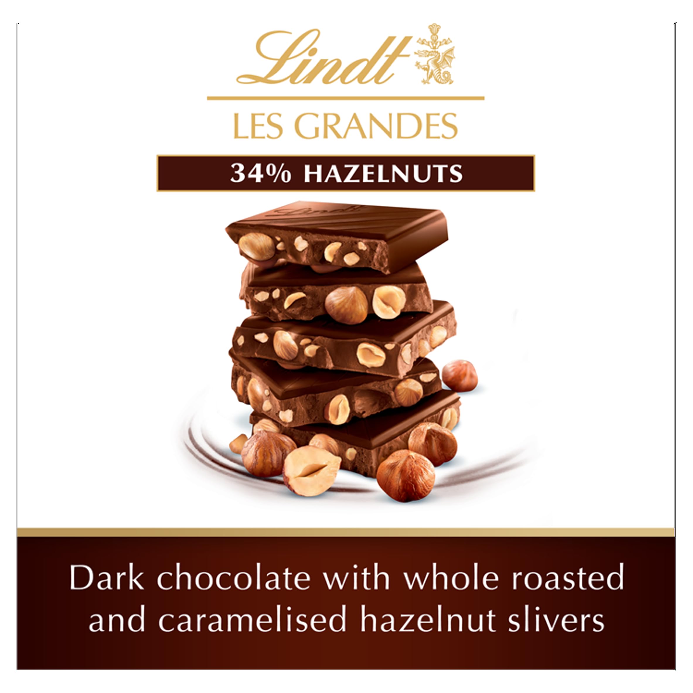 Lindt Les Grandes Dark Chocolate Hazelnut Bar, 150 g 10