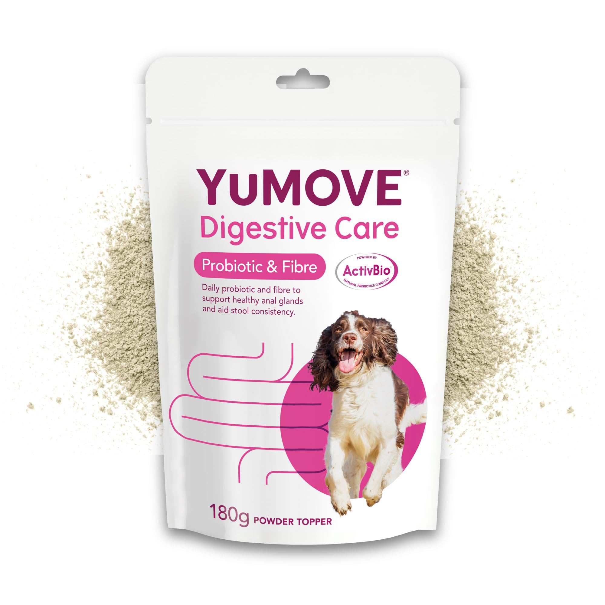 YuMOVE Digestive Care & Fibre Dog Supplement for Gut Health | 180g Powder