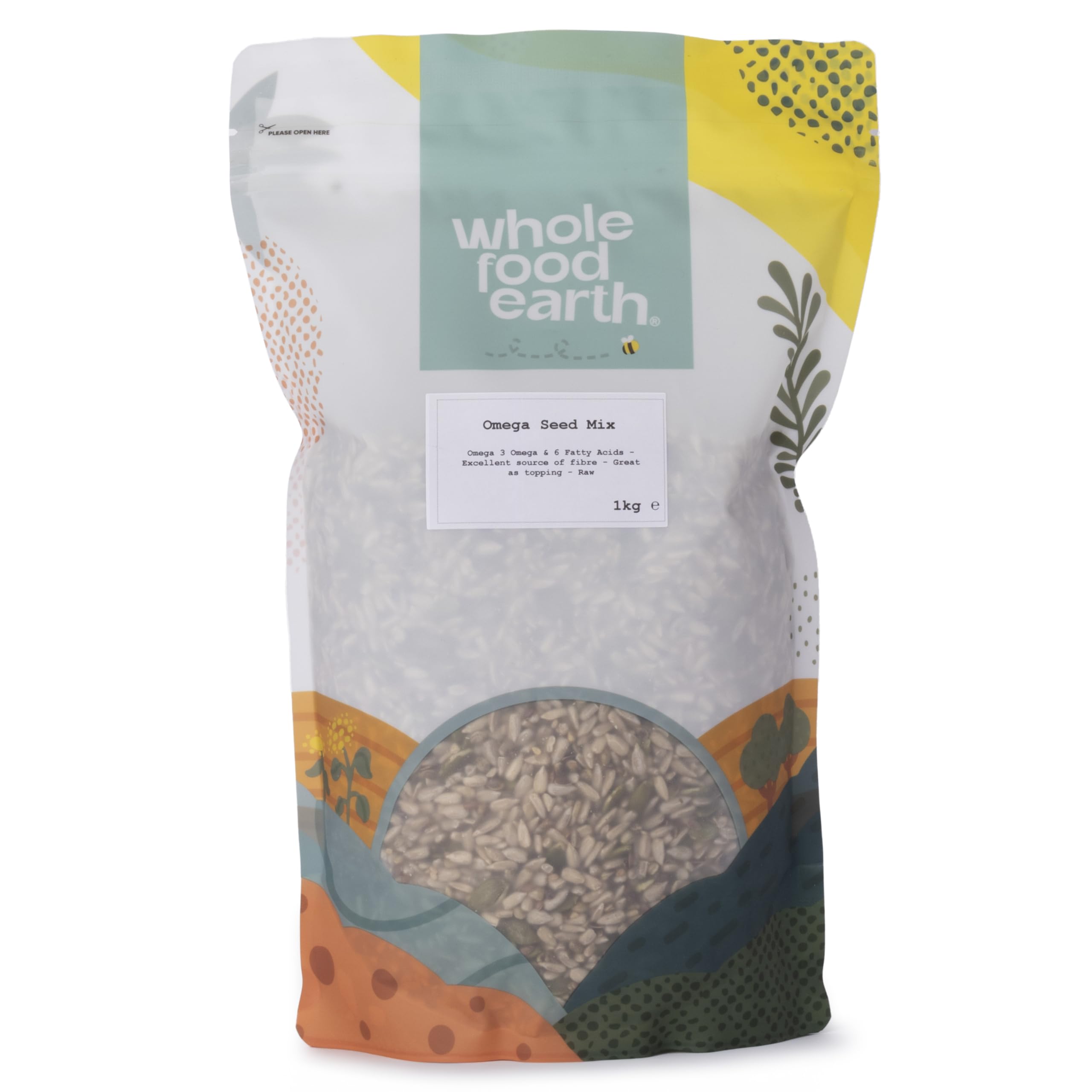 Wholefood Earth Omega Seed Mix - Protein & Fibre Rich Blend | 1kg