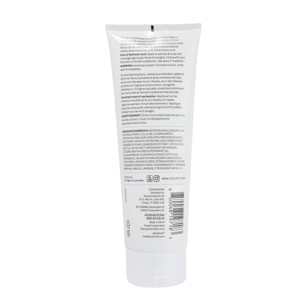 CURLSMITH Curl Reset Detox Shampoo - Removes 86% Product Build-Up | Clarifies Without Drying | 237 ml