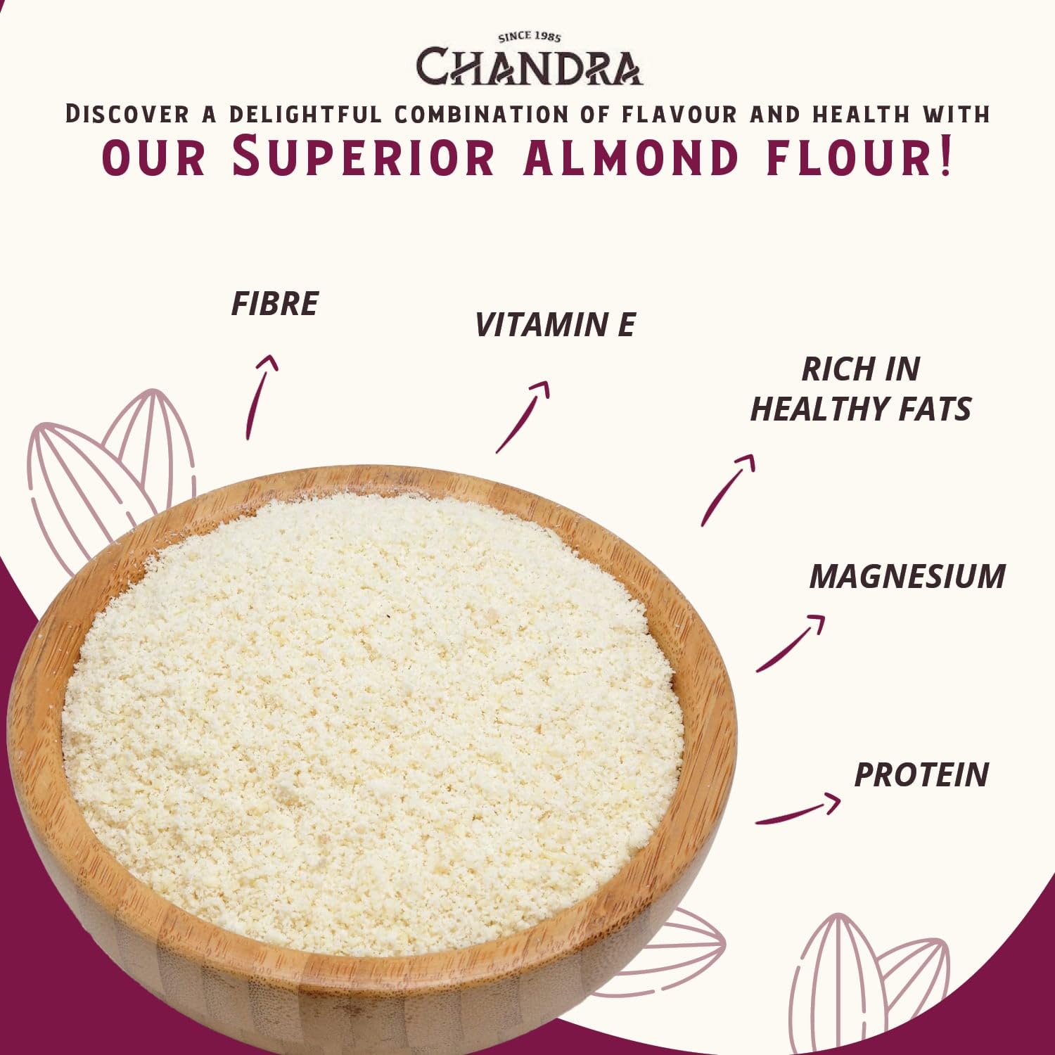CHANDRA Ground Almond Flour - 1kg Bag | Gluten-Free, Keto & Paleo Friendly 3