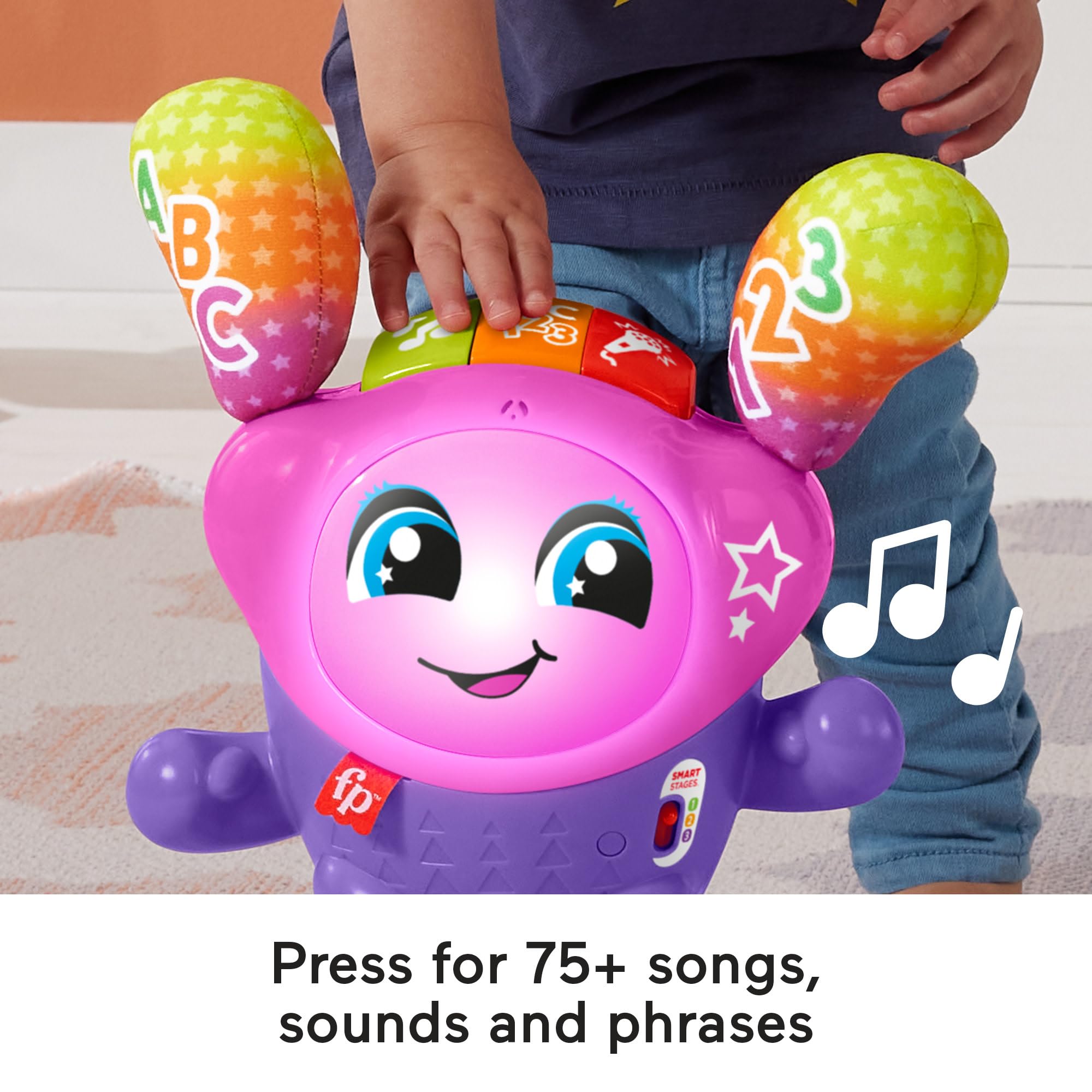 Fisher-Price DJ Bouncin’ Star - Interactive Lights & Sounds Toy for Ages 9-36 Months | UK English 3