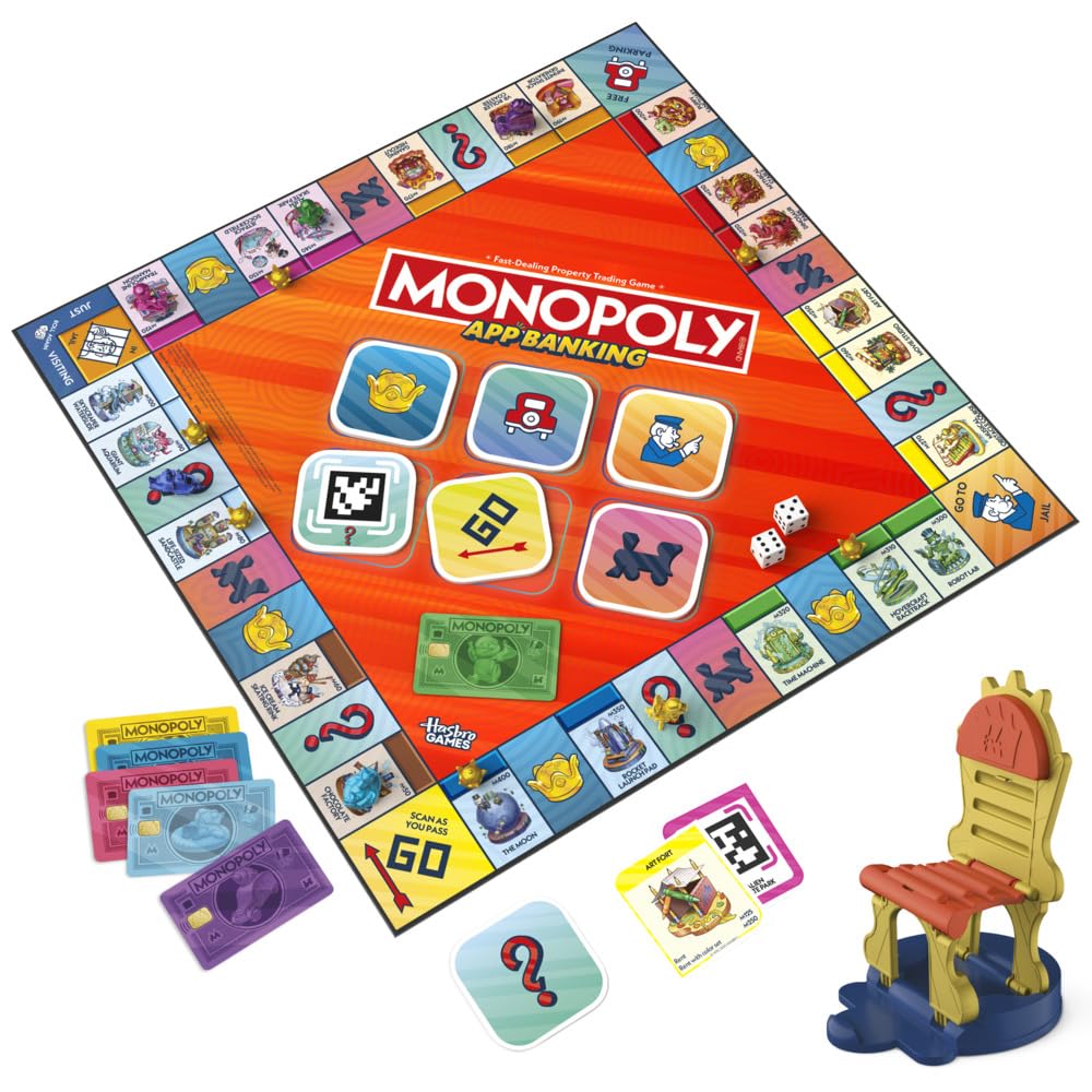 Hasbro Gaming Monopoly App Banking Board Game - English Version | Ages 8+ | 2-6 Players 4