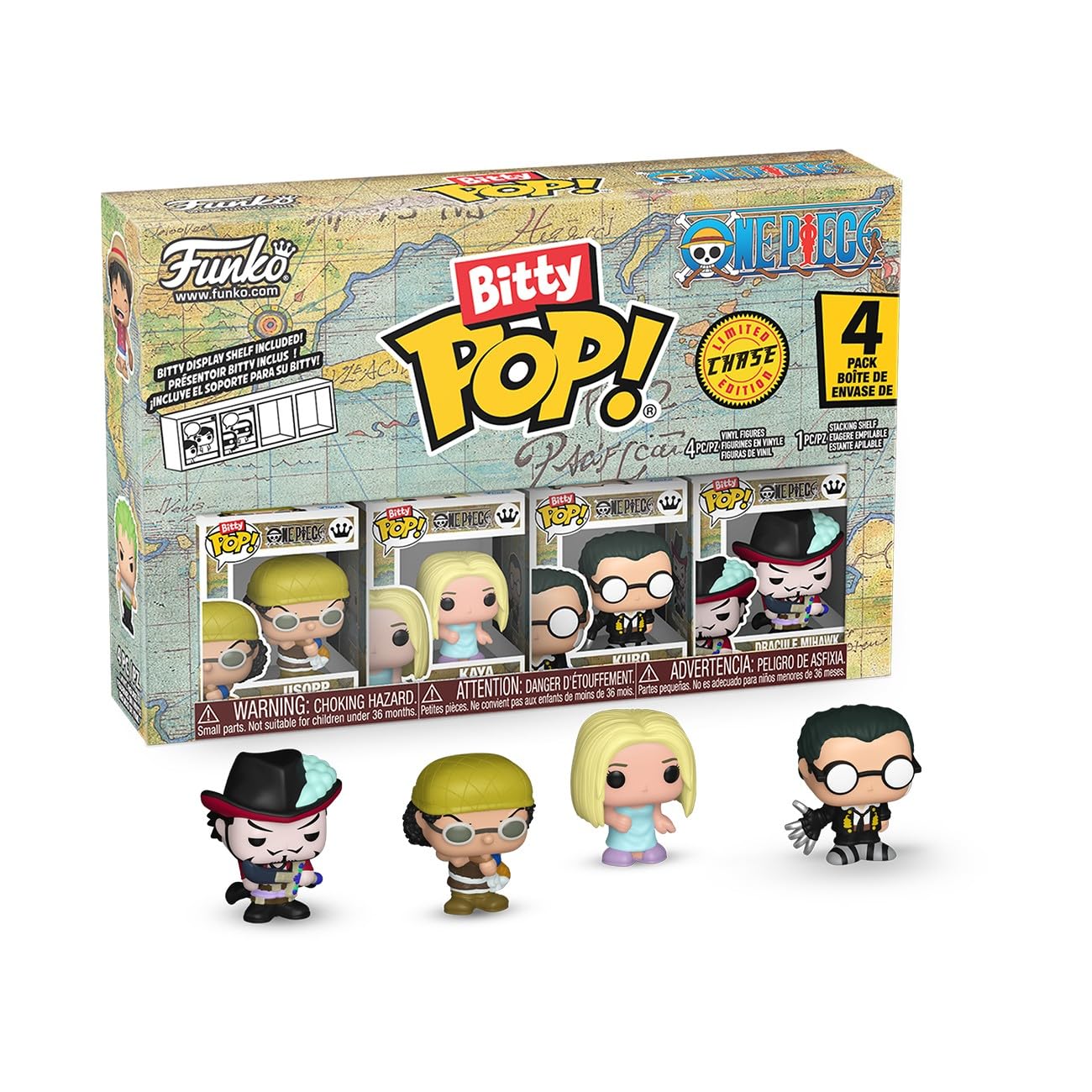Funko Bitty Pop! One Piece - Usopp 4 Pack | 0.9-inch Vinyl Figure | Rare Chase Odds