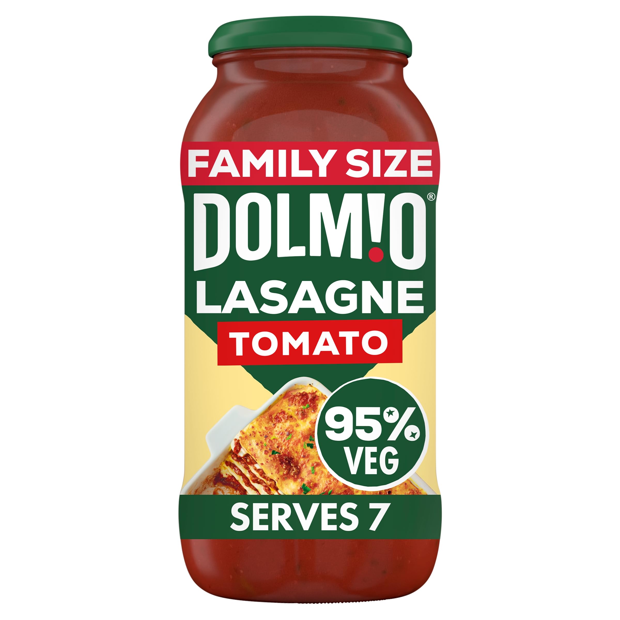Dolmio Lasagne Red Tomato Sauce - Family Size | 675g Jar | No Artificial Additives