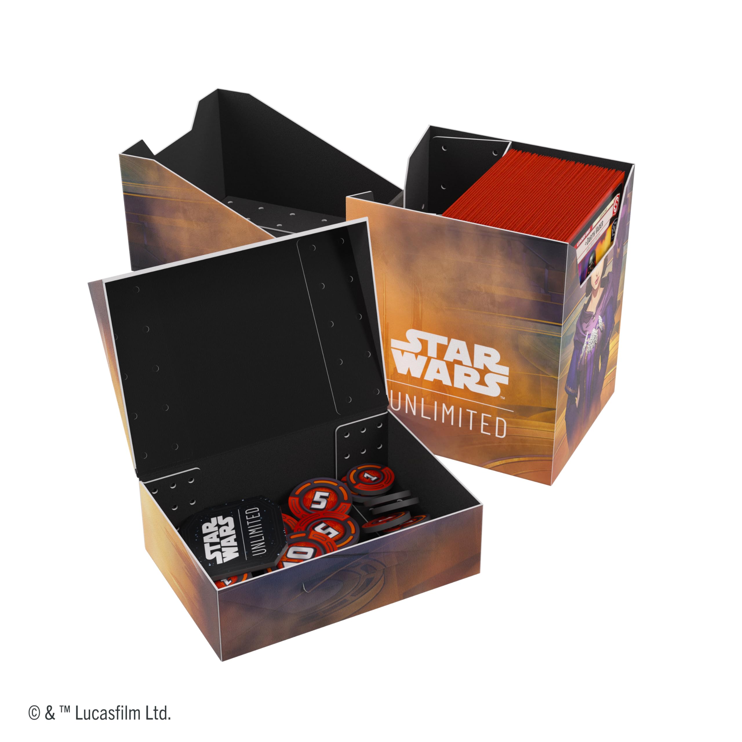 Gamegenic Star Wars: Unlimited Soft Crate - Palpatine/Padme Trading Card Box | Plastic 3