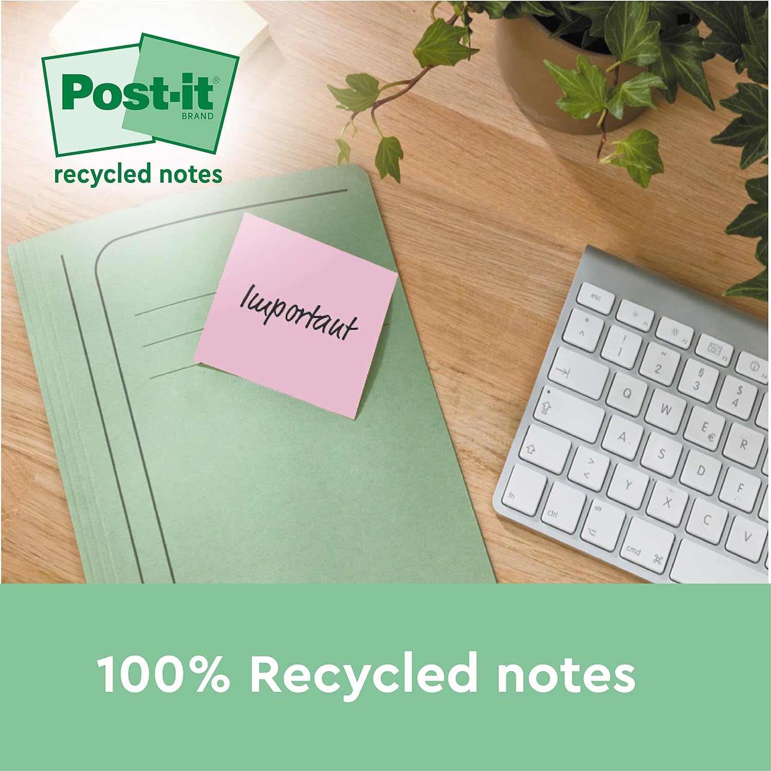 Post-it Super Sticky 100% Recycled Notes - 12 Pads, 70 Sheets/Pad | Multi-Color 5