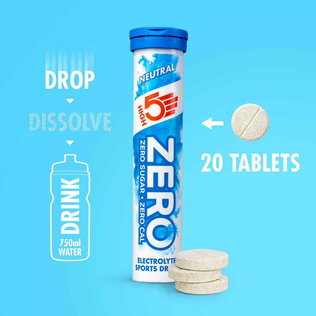 HIGH5 ZERO Electrolyte Tablets | Hydration Tablets Enhanced with Vitamin C | 0 Calories & Sugar Free | 20 Tablets (H5-ZSAL)