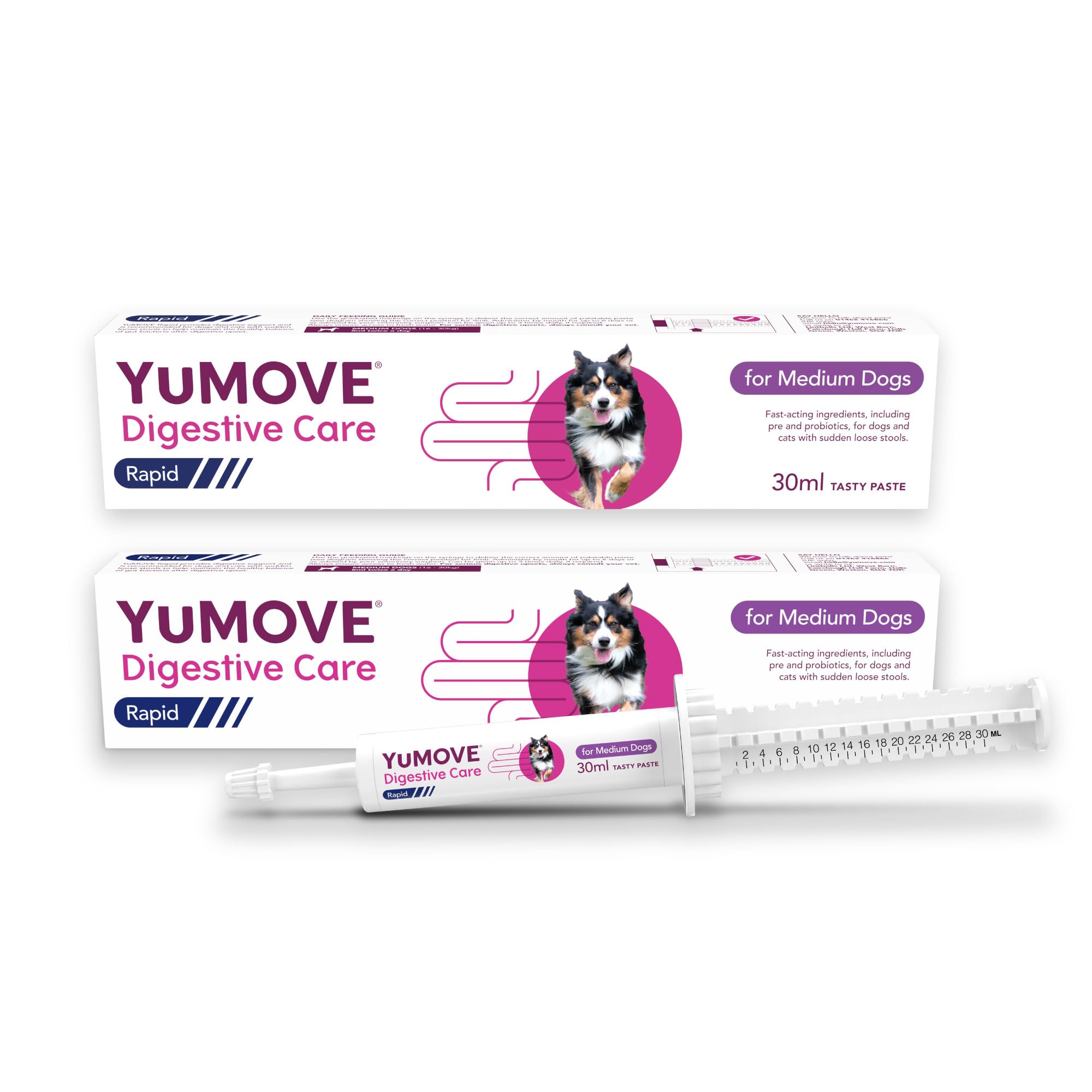 YuMOVE Digestive Care Rapid Dog Pre and Probiotic Paste for Gut Health | 2 Pack | 60ml Total 1