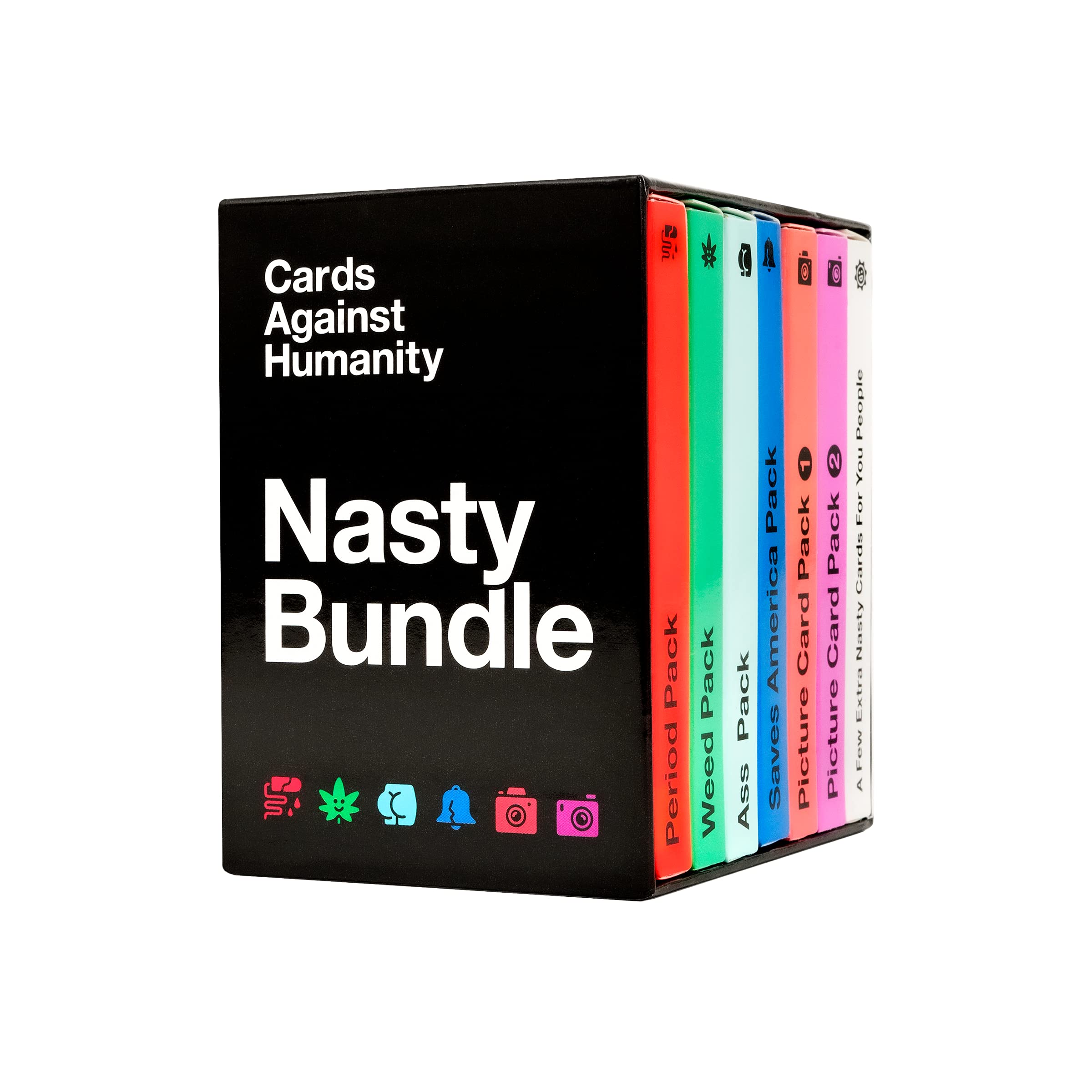 Cards Against Humanity Nasty Bundle - 6 Themed Expansion Packs + 10 New Cards | Adult Card Game