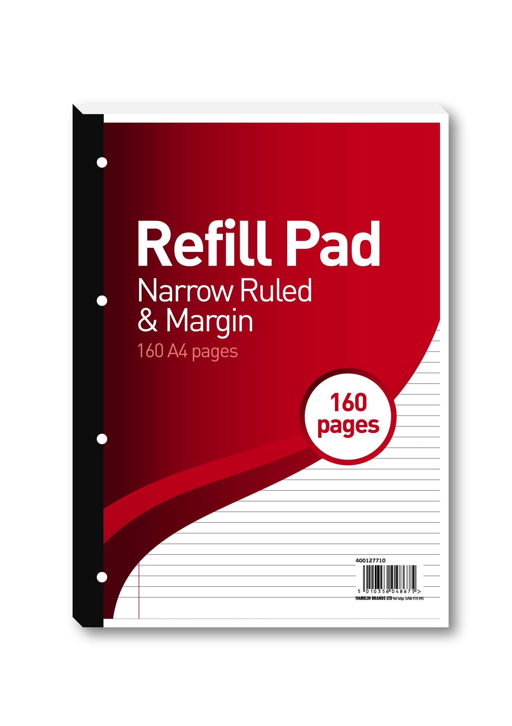 SUMMIT Hamelin A4 Refill Pad - 5 Pack | 160 Pages Each | 6mm Narrow Ruled with Margin