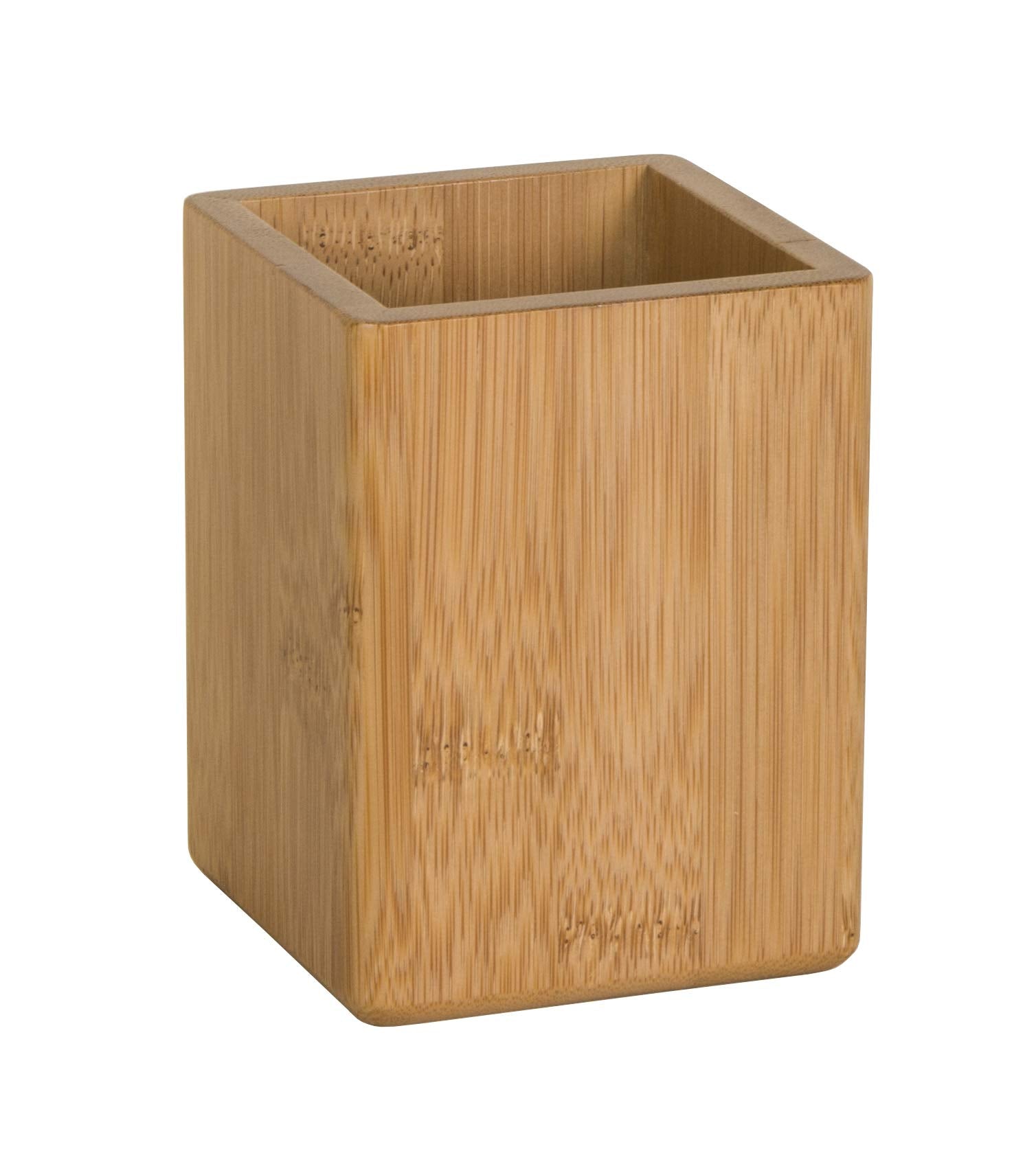 Osco MOSO Bamboo Square Pen Pot - Durable Eco-friendly Desk Organiser | H 10.2cm 1