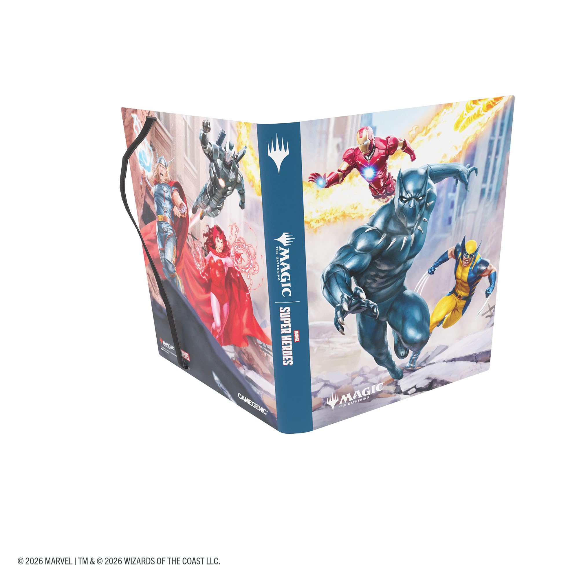 Gamegenic Marvel Super Heroes Casual Album - Holds 360 Cards | Side-Loading Pockets | Elastic Strap Closure 3