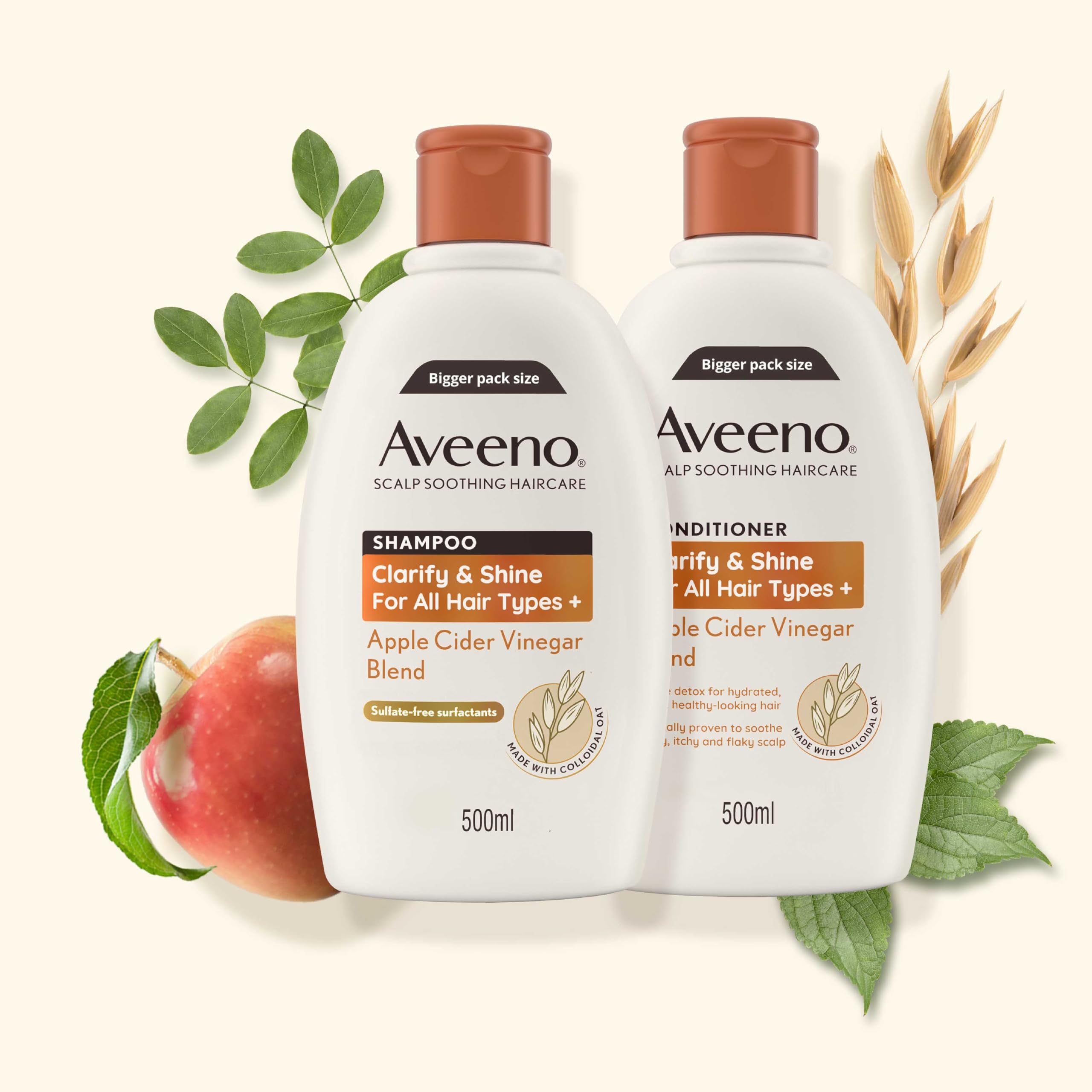 Aveeno - Apple Cider Vinegar Clarify & Shine Conditioner (500ml) 4