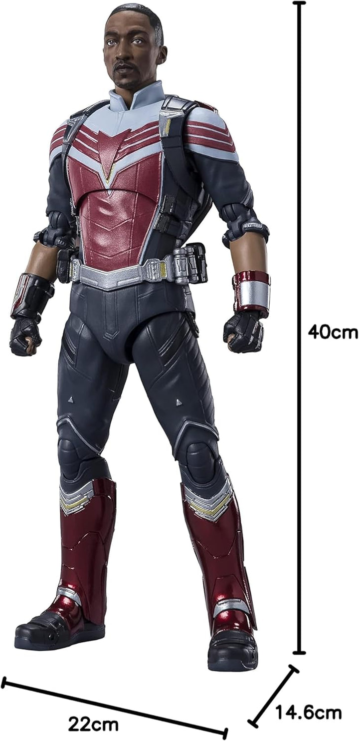 TAMASHII NATIONS S.H. Figuarts Falcon Action Figure - Marvel's Falcon and The Winter Soldier, 15 cm Collectible