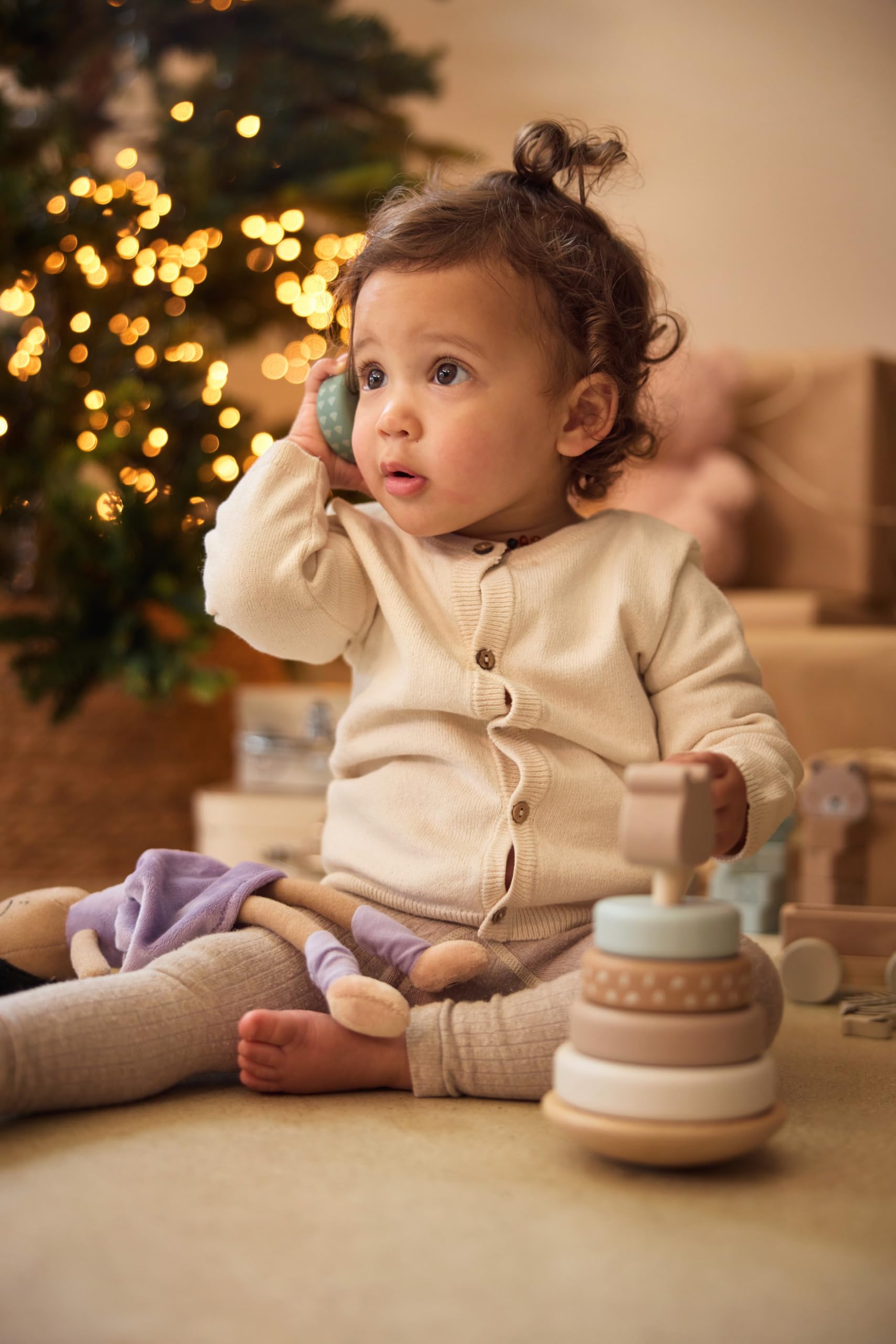 Jollein Wooden Stacking Tower with Rings - Cheetah Shape, Ages 12 Months+ 6